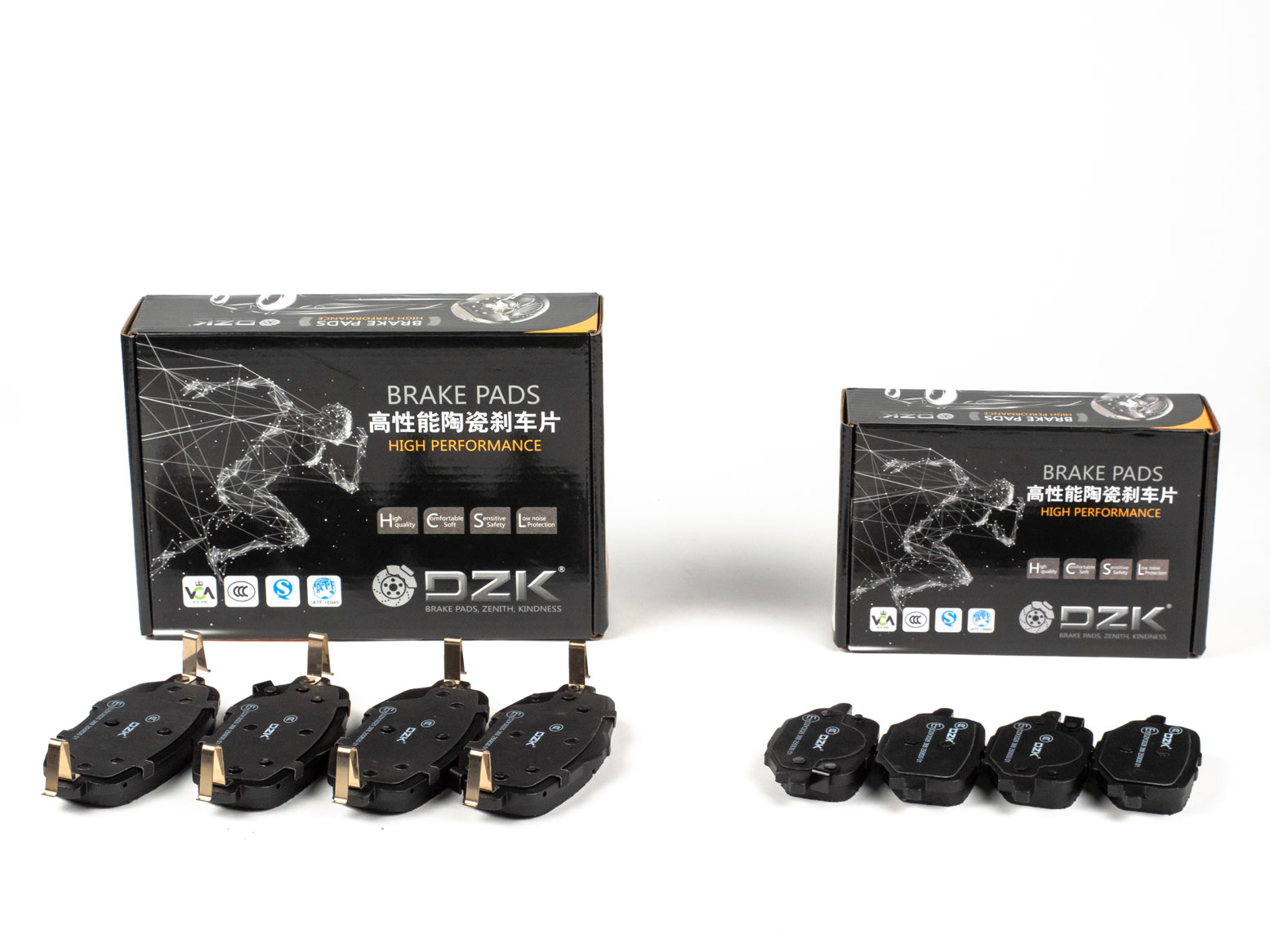 Комплект передних и задних тормозных колодок DZK для Changan Lamore GEN 1 2023 - н.в. 1.5 AMT7 181 FWD