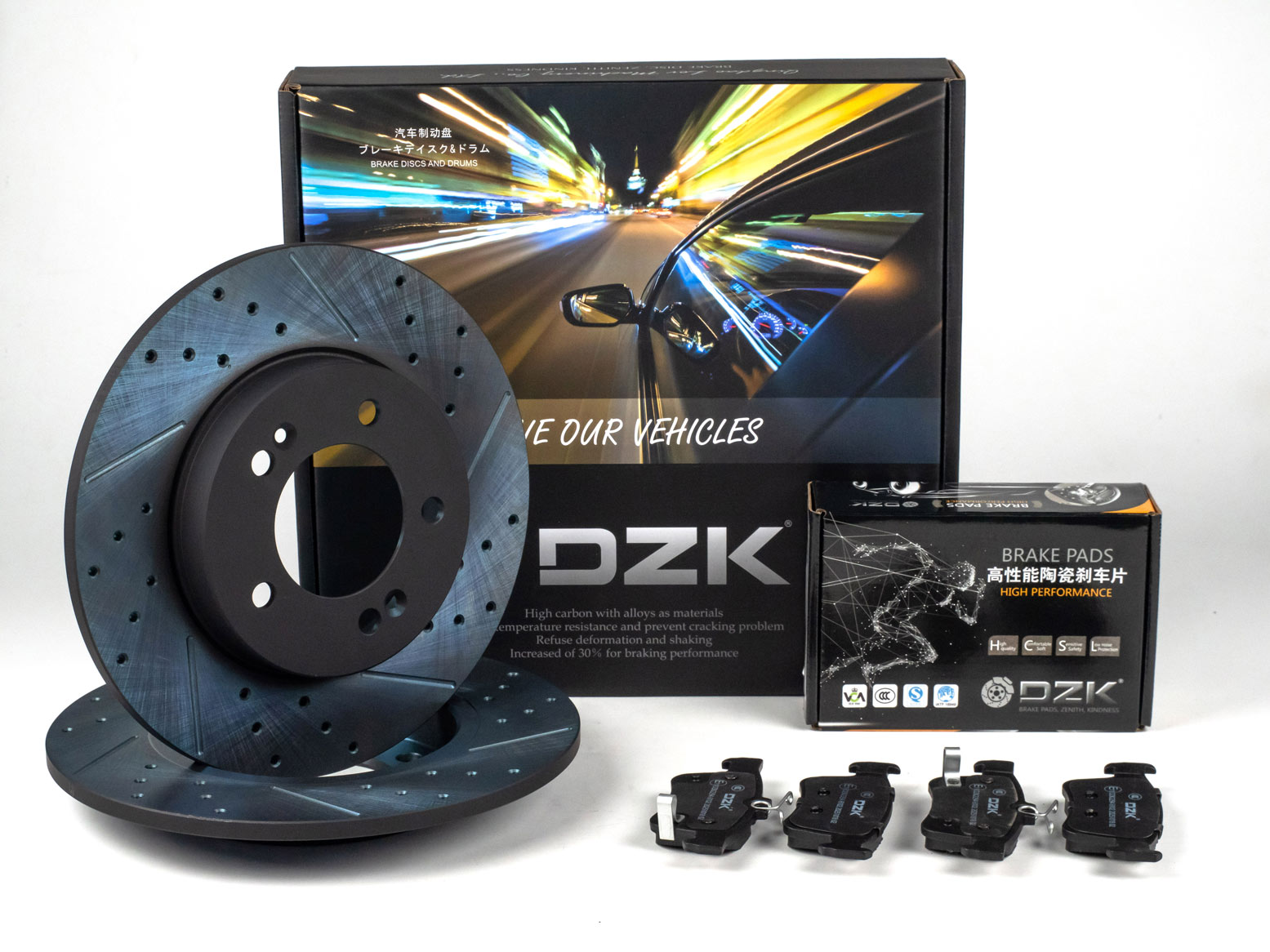Комплект задних тормозных дисков и колодок DZK для Changan CS35 PLUS GEN 1 REST 1 2021 – 2026