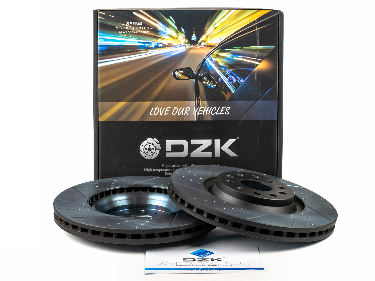 Передние тормозные диски DZK для SKODA KODIAQ GEN 1 2016 - 2023 2.0 TFSI AMT7 180 AWD