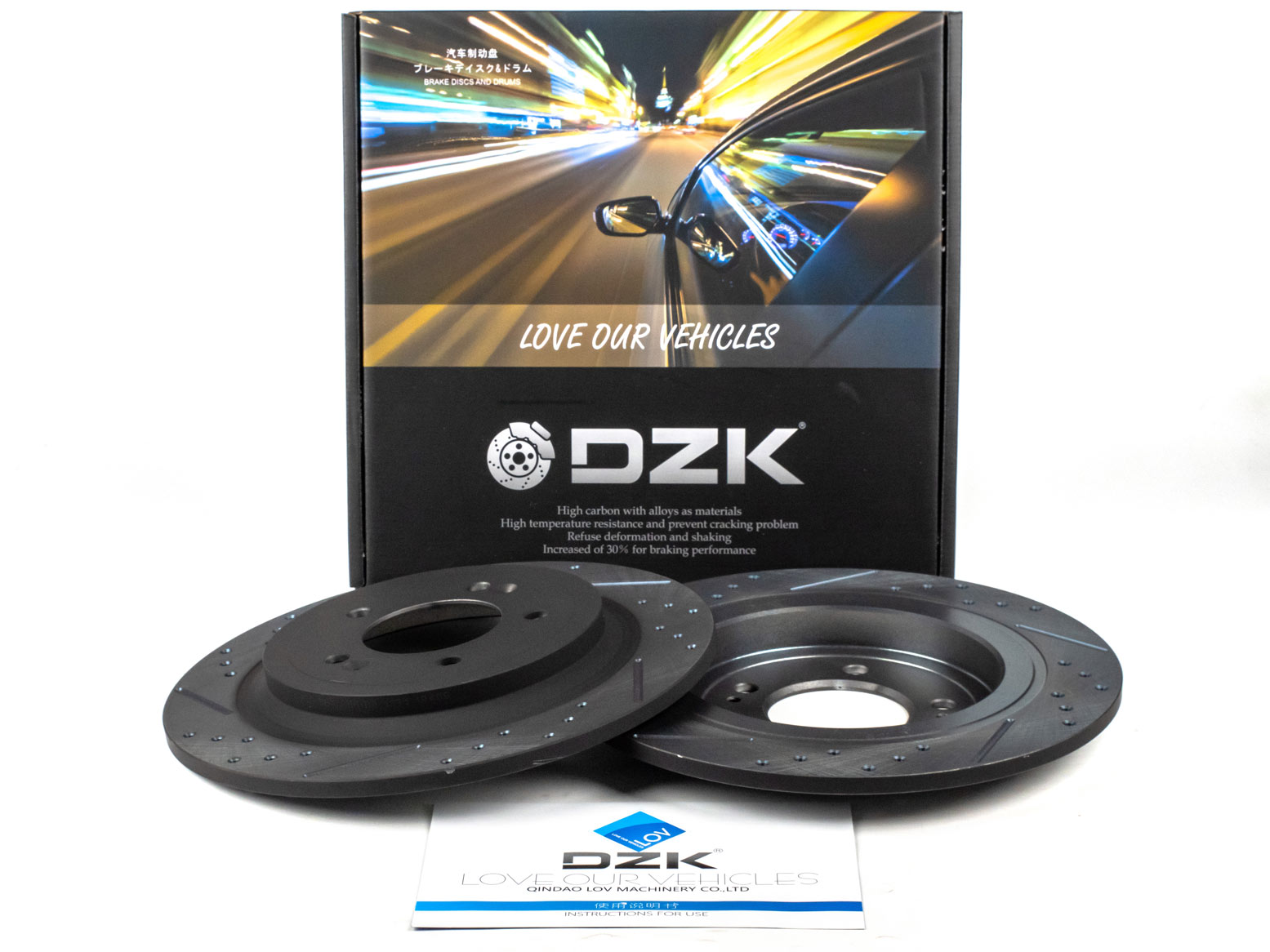 Задние тормозные диски DZK для KIA K5 GEN 3 2019 - н.в. 2.0T AT8 240 FWD