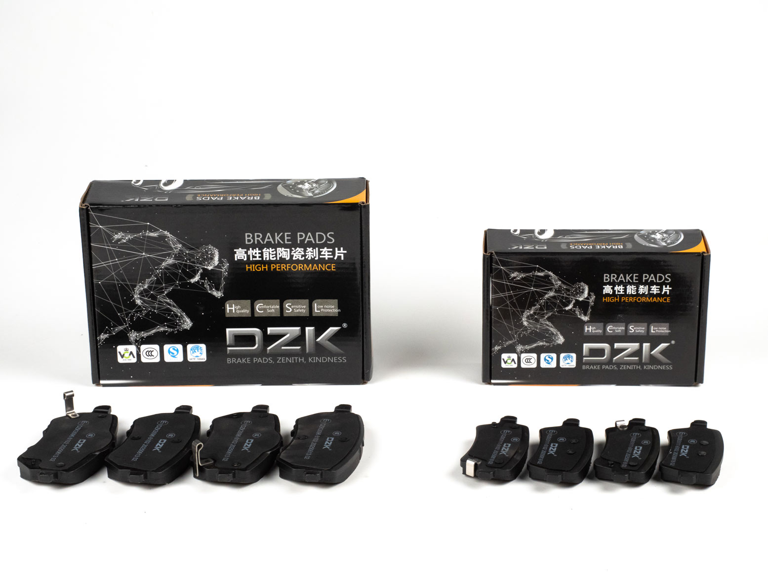 Комплект передних и задних тормозных колодок DZK для GEELY COOLRAY NEW GEN 1 2023 - н.в. 1.5 AMT7 174 FWD