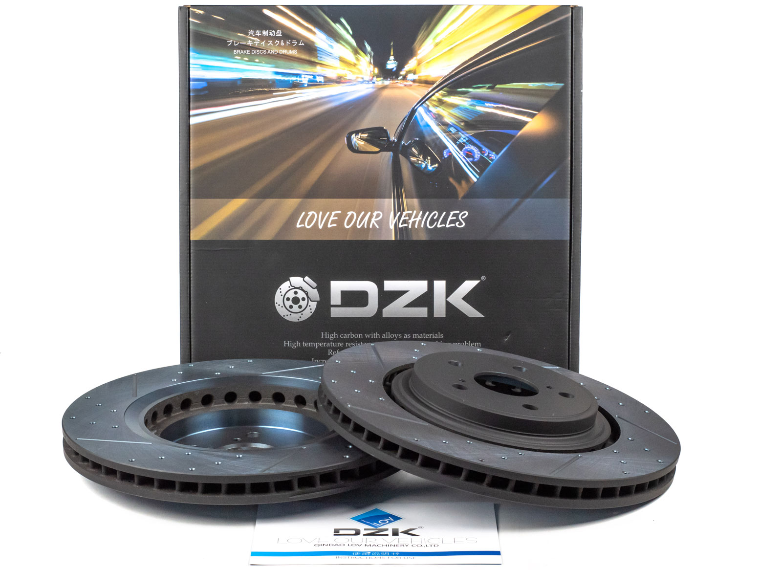 Передние тормозные диски DZK для TOYOTA HIGHLANDER GEN 4 2019 - 2026 (XU70)