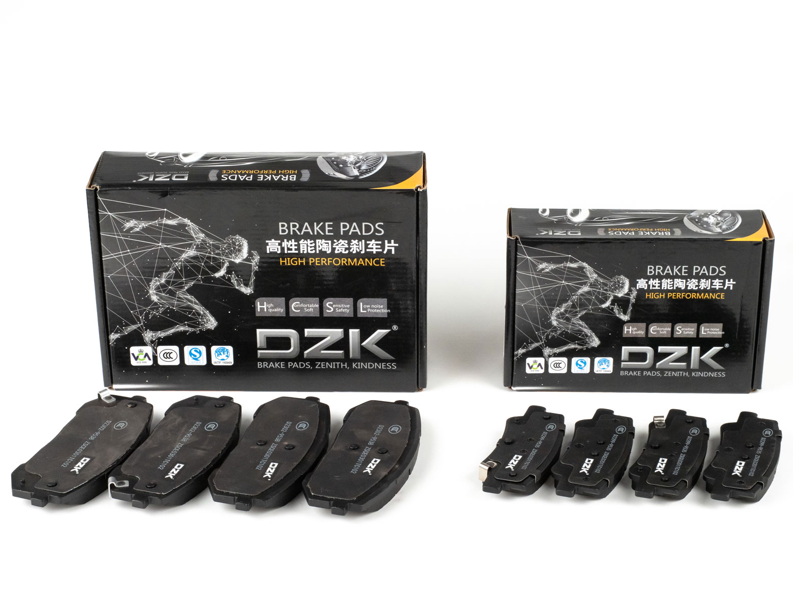 Комплект передних и задних тормозных колодок DZK для KIA K5 GEN 3 2019 - н.в. 2.5 AT8 191 FWD
