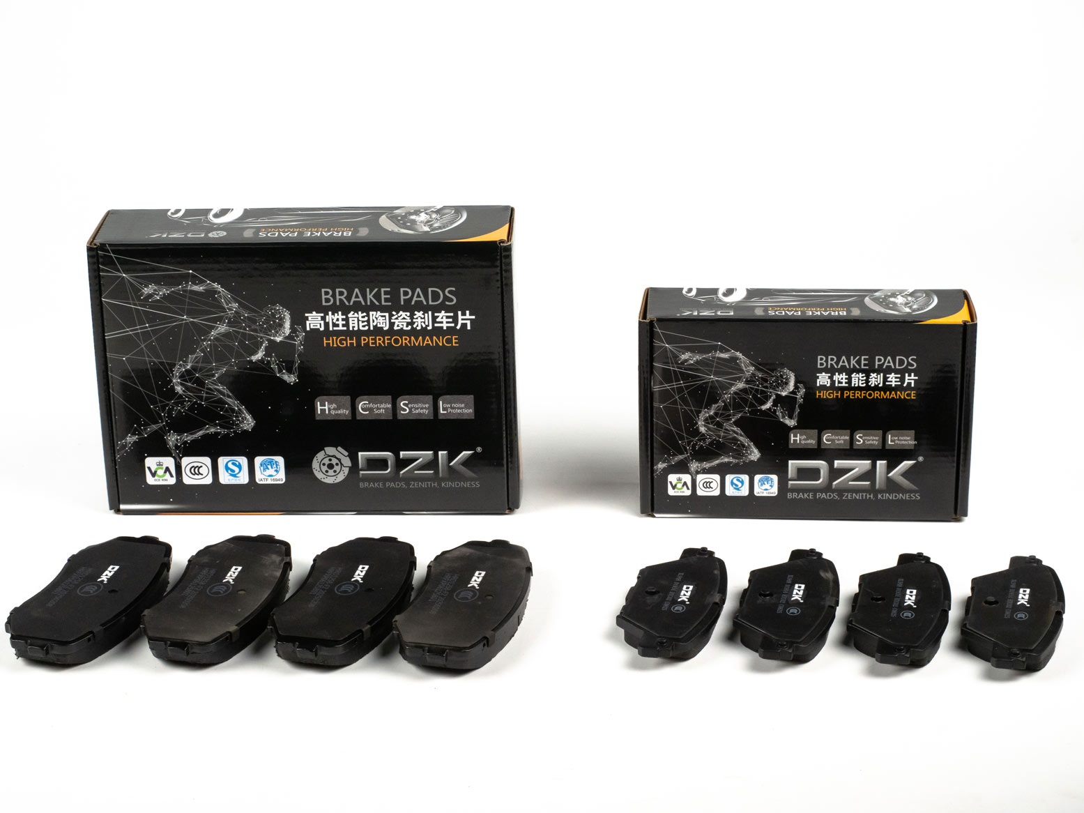 Комплект передних и задних тормозных колодок DZK для Mazda CX-5 GEN 2 2016 - 2026 2.5