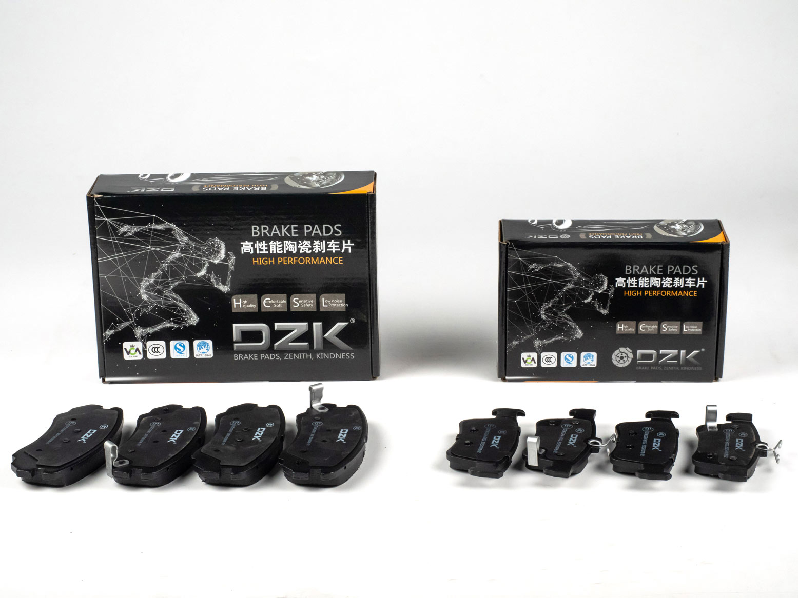 Комплект передних и задних тормозных колодок DZK для Changan CS35 PLUS GEN 1 REST 1 2021 – 2026