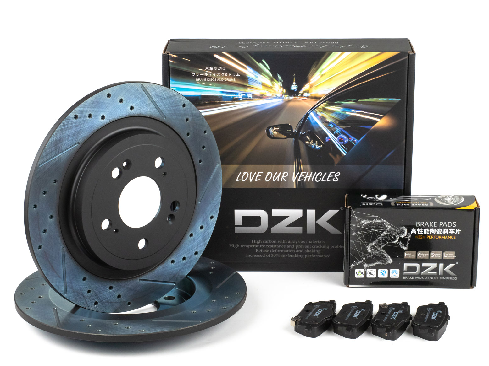 Комплект задних тормозных дисков и колодок DZK для HAVAL DARGO GEN 1 2022-н.в. 2.0 AMT7 192 AWD