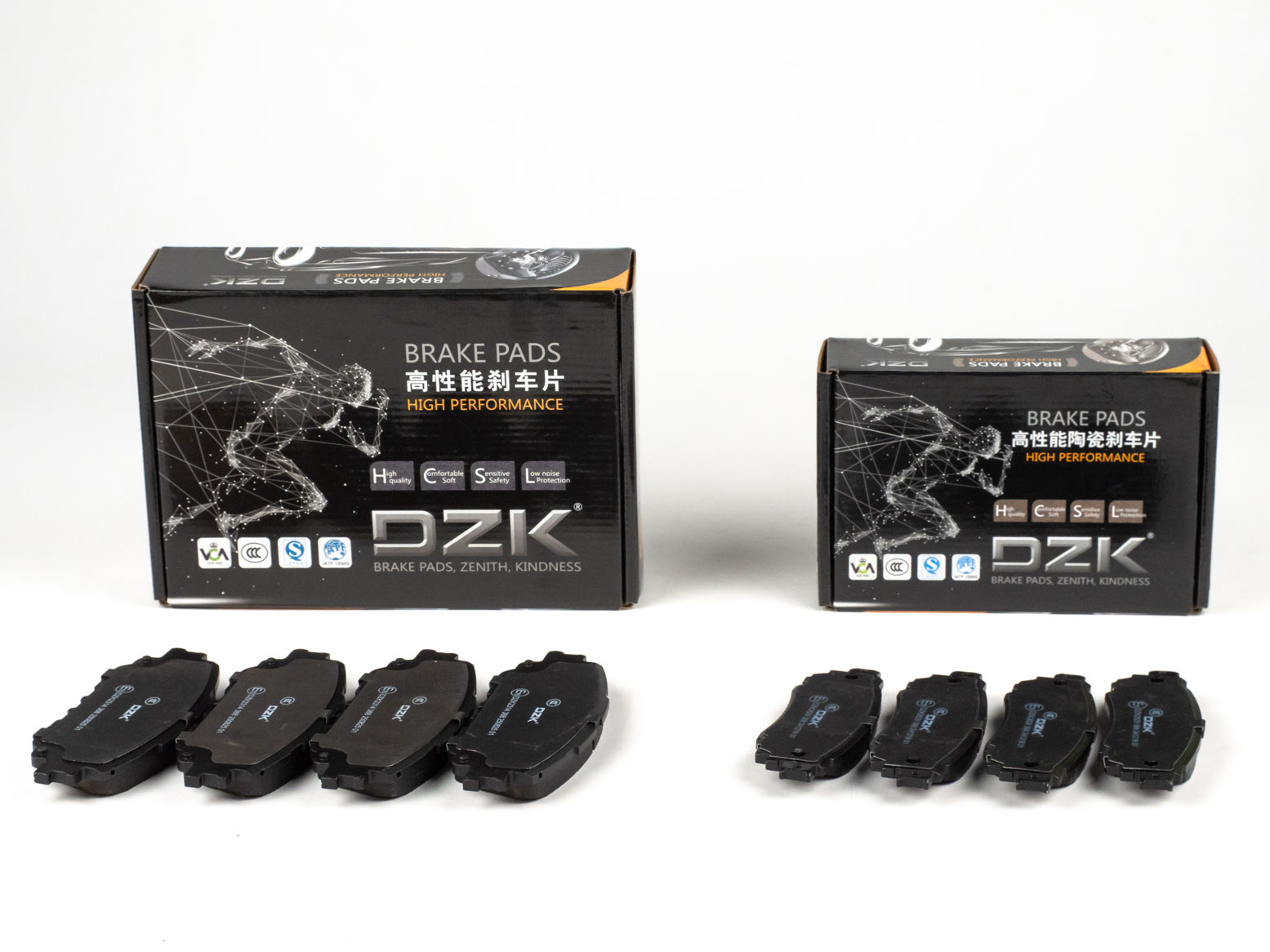 Комплект передних и задних тормозных колодок DZK для TOYOTA CAMRY XV70