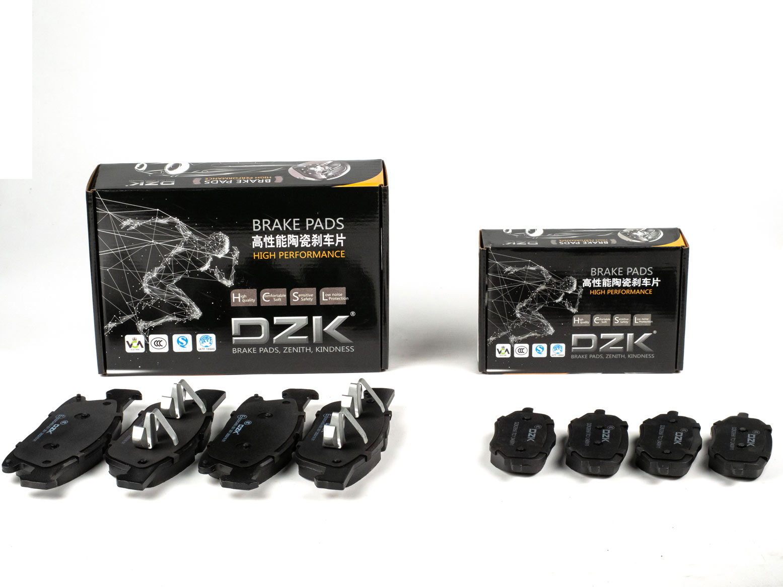 Комплект передних и задних тормозных колодок DZK для Changan CS95 GEN 1 REST 2 2023 - н.в. 2.0 AT8 226 AWD