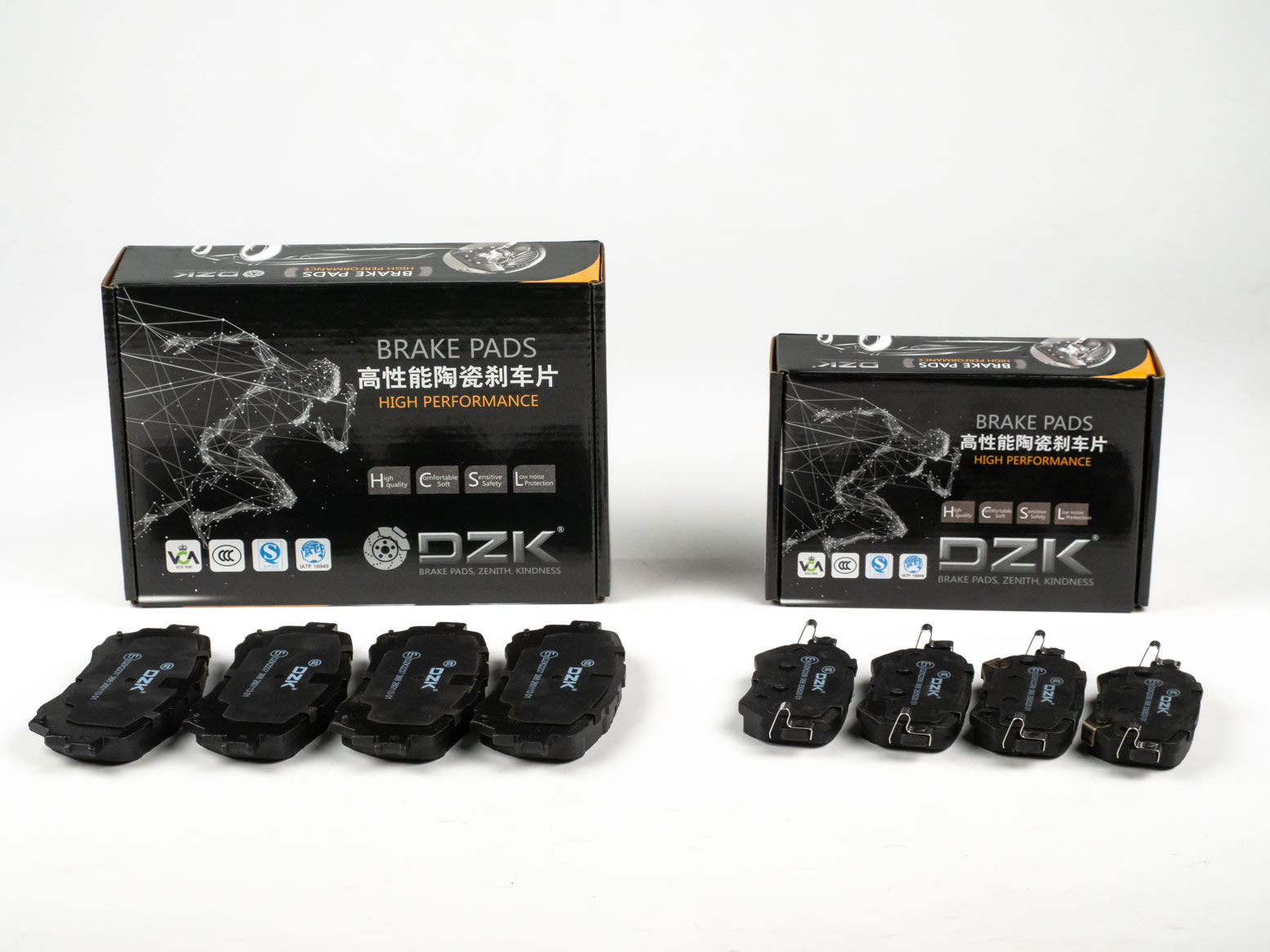 Комплект передних и задних тормозных колодок DZK для Mazda 6 GEN 3 2015 - 2024 2.0