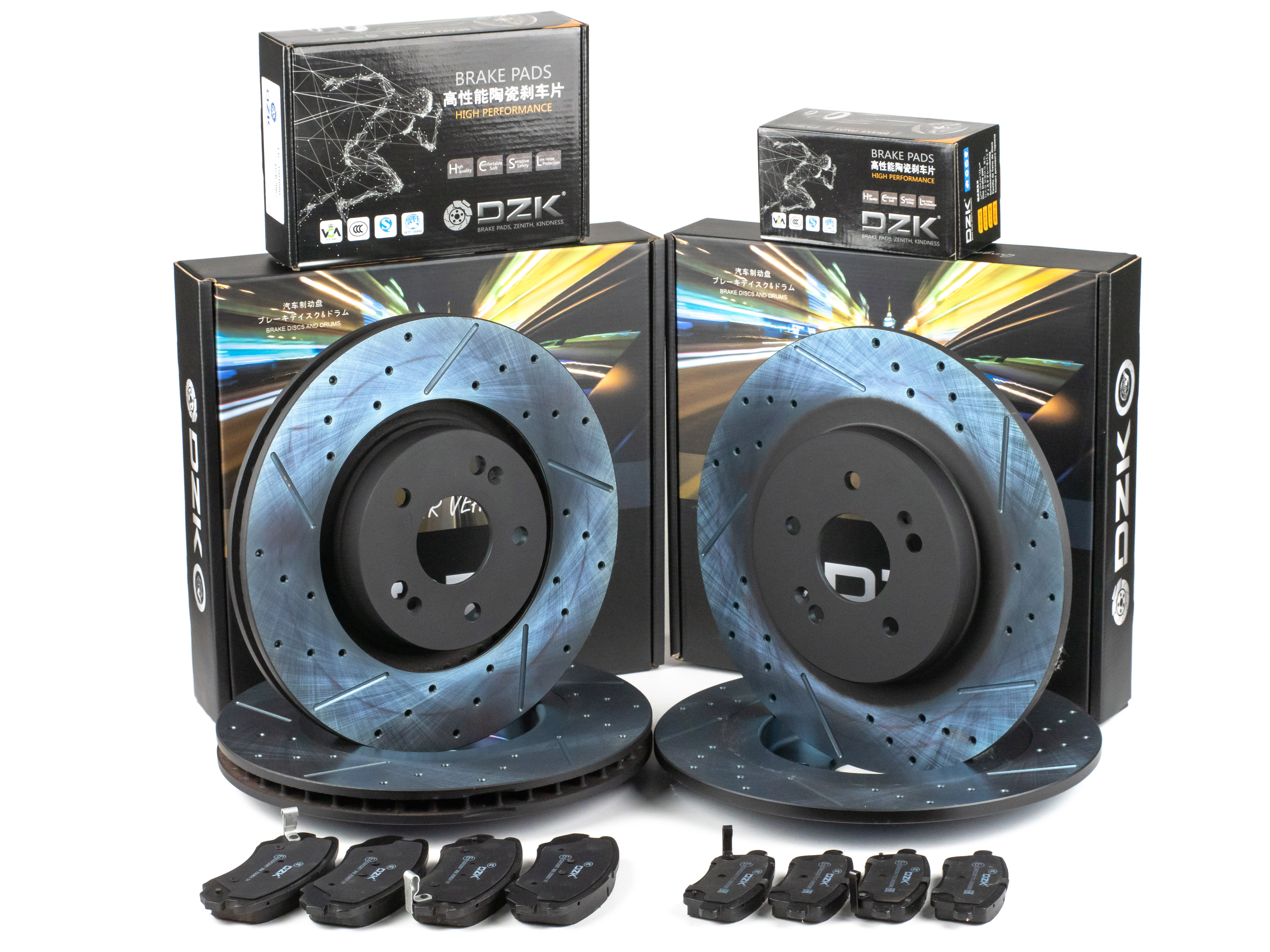 Комплект передних и задних дисков и колодок для CHERY TIGGO 7 PRO T1E