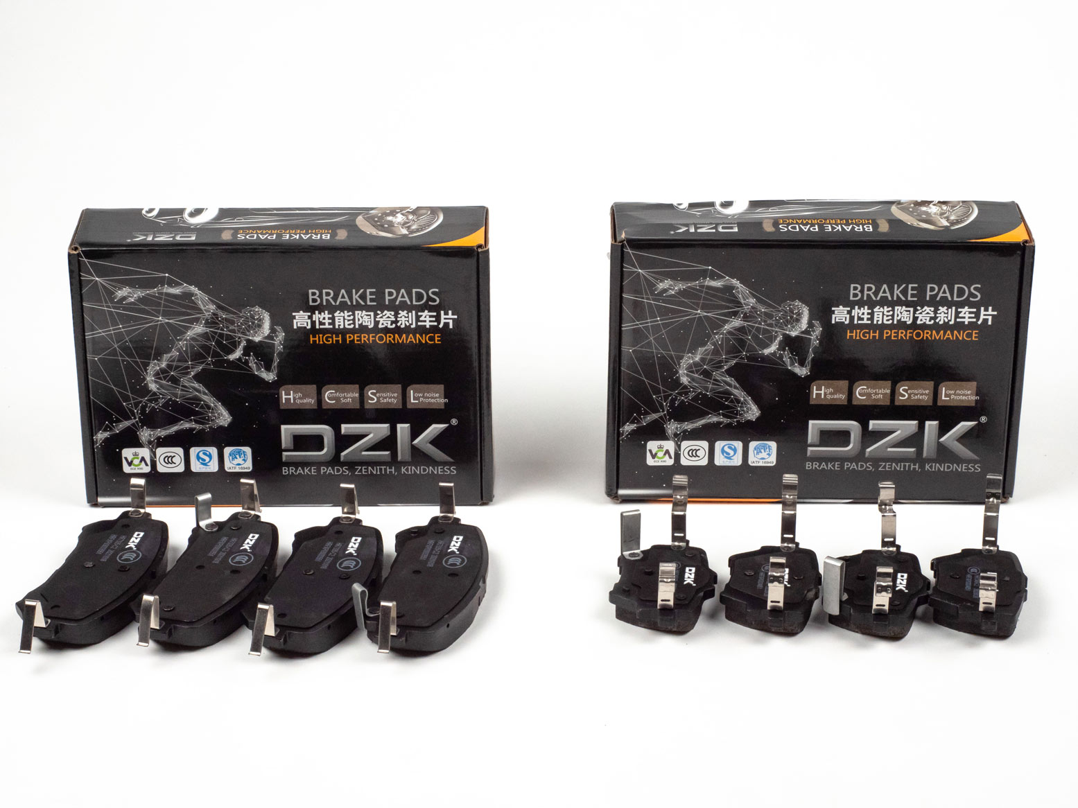 Комплект передних и задних тормозных колодок DZK для GAC GS5 GEN 1 2020-2024 AMT 137 FWD