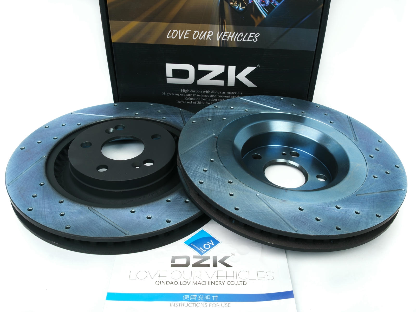 Передние тормозные диски DZK для JETOUR T2 GEN 1 2023-н.в. 2.0 АМТ7 245 AWD