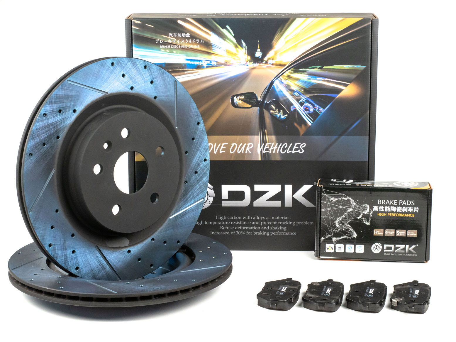 Комплект задних тормозных дисков и колодок DZK для LiXiang L6 GEN 1 2023 - н.в.