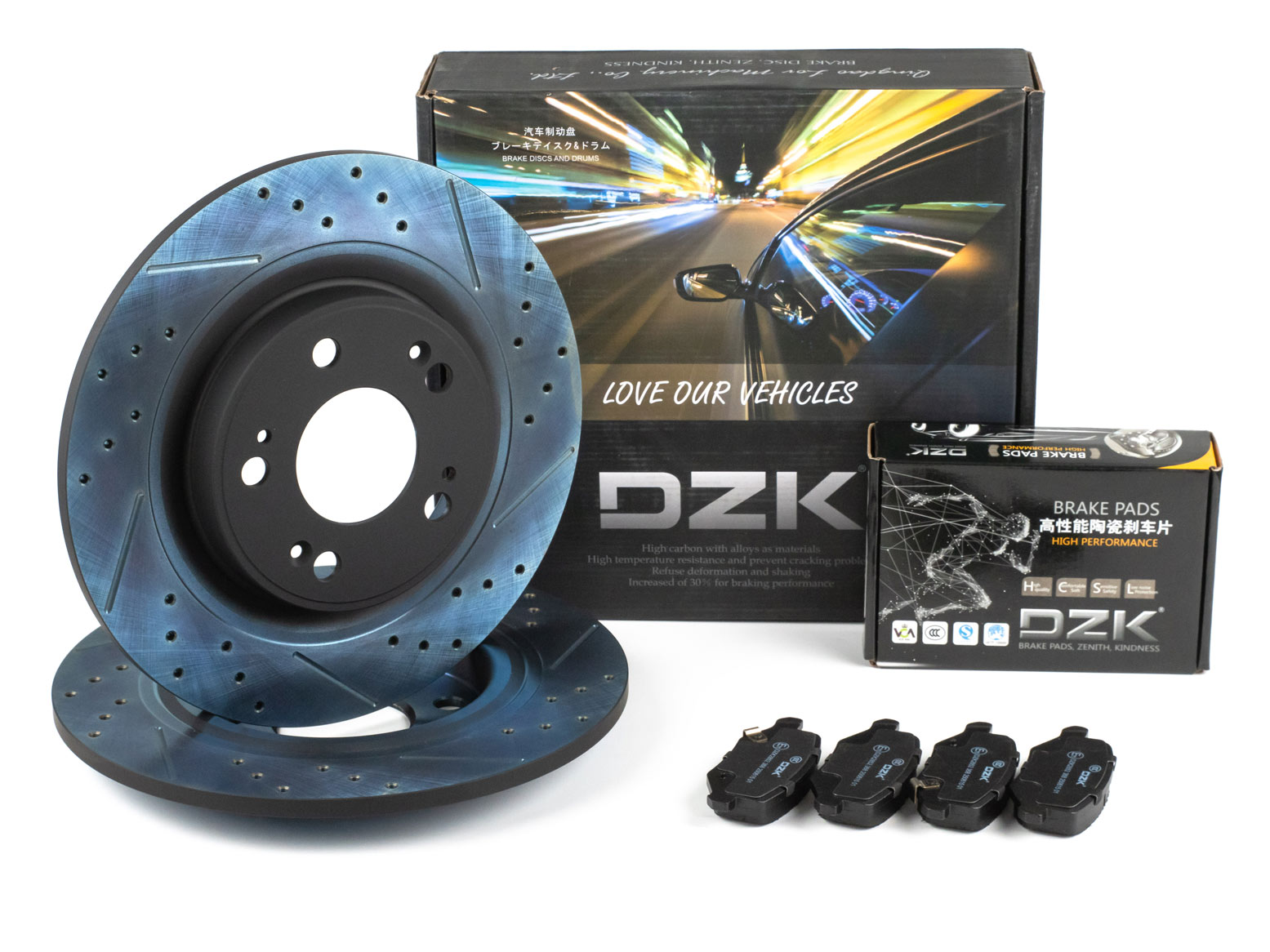 Комплект задних тормозных дисков и колодок DZK для HAVAL JOLION GEN 1 2021-2024 1.5 MT6-AMT7 143 FWD