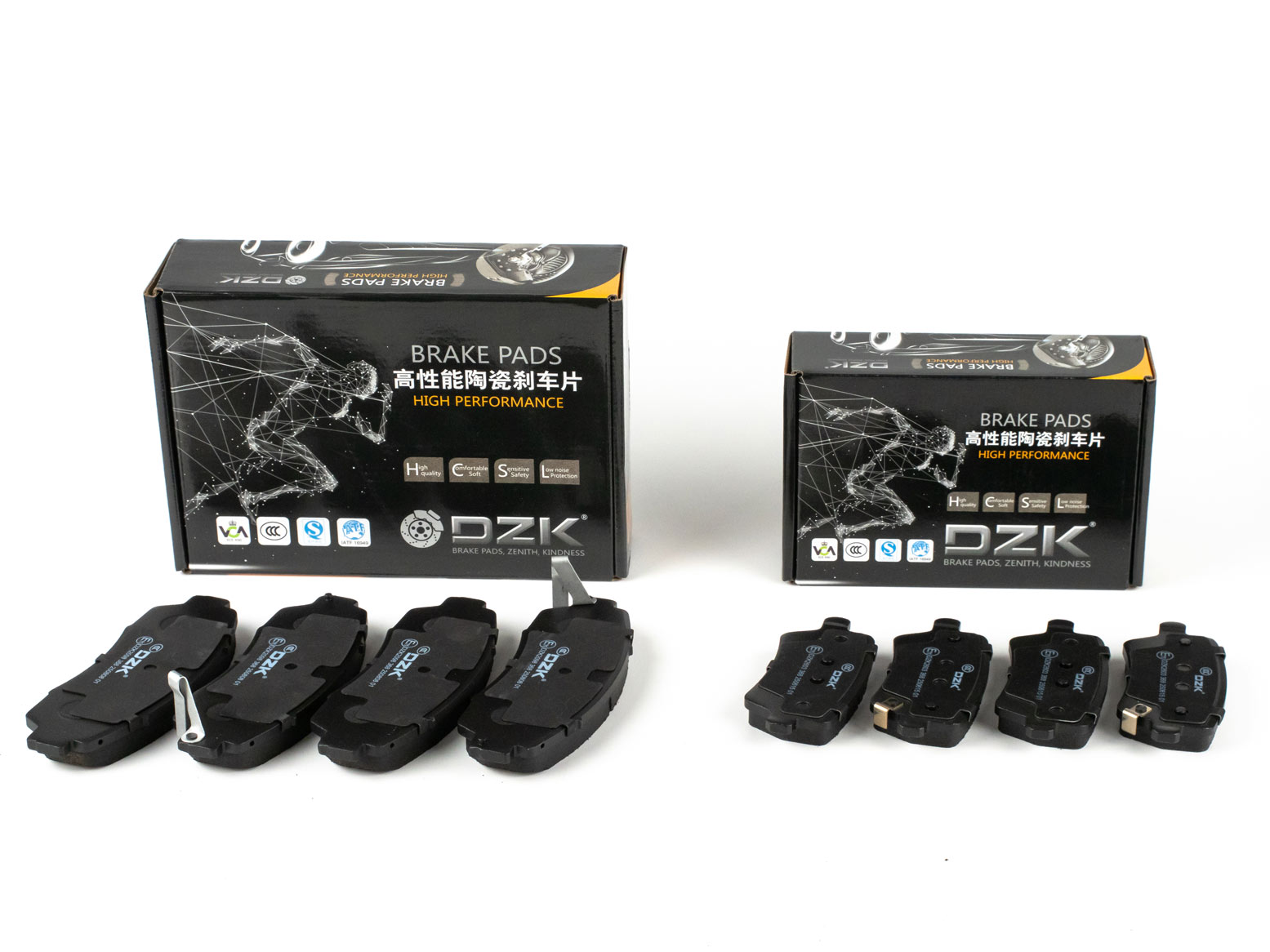 Комплект передних и задних тормозных колодок DZK для EXEED TXL GEN 1 REST 1 2021-н.в. 2.0 AMT7 197 AWD