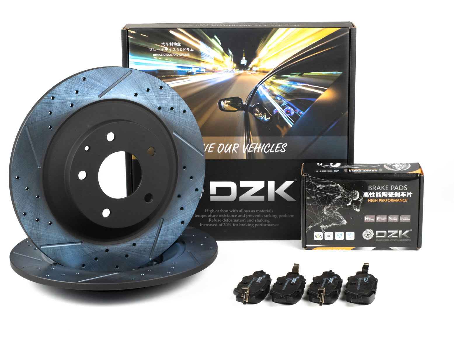 Комплект задних тормозных дисков и колодок DZK для Mazda CX-5 GEN 2 2016 - 2026 2.0