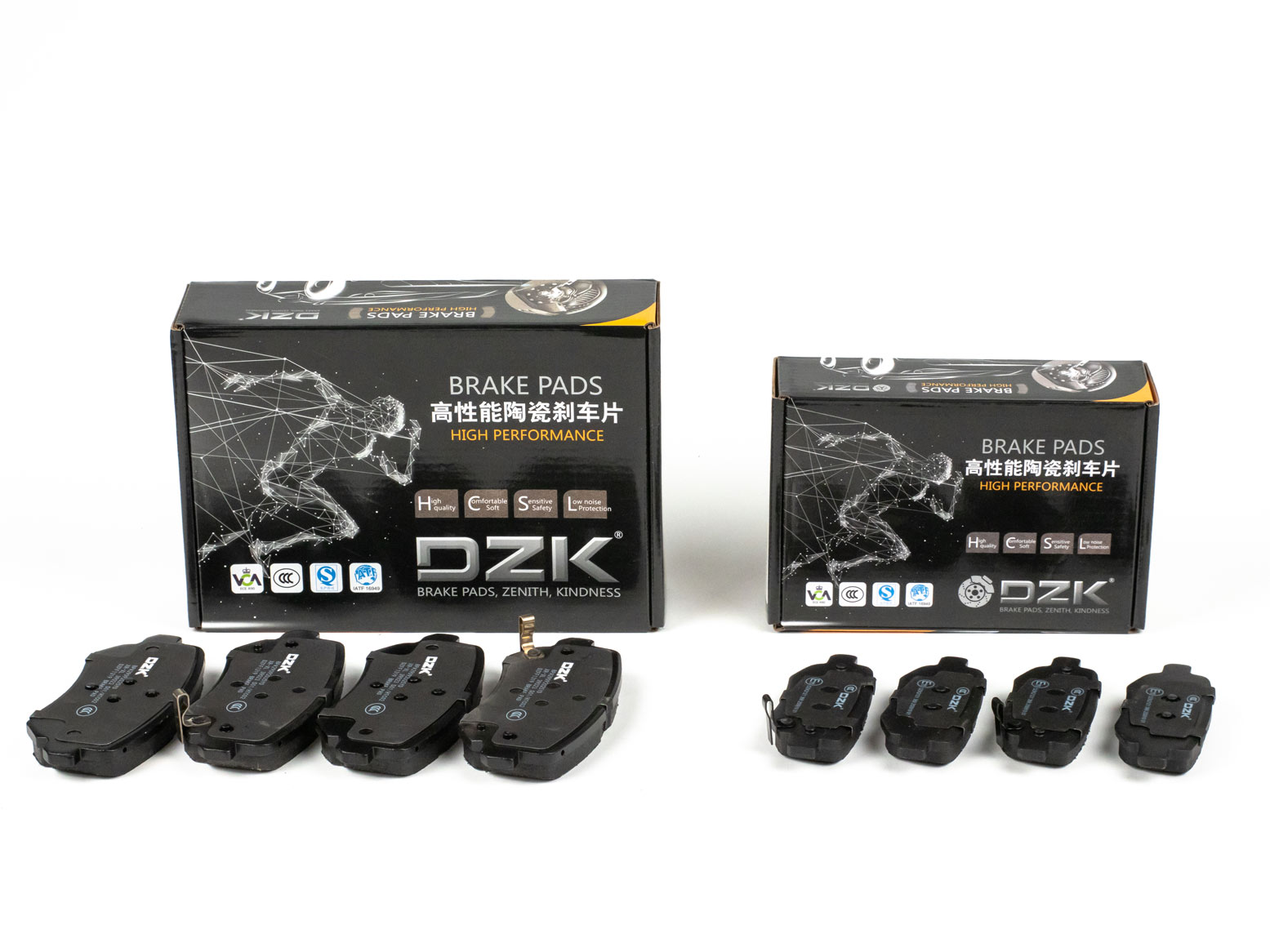 Комплект передних и задних тормозных колодок DZK для GAC GS3 GEN 1 2024 - н.в. 1.5 AMT7 170 FWD
