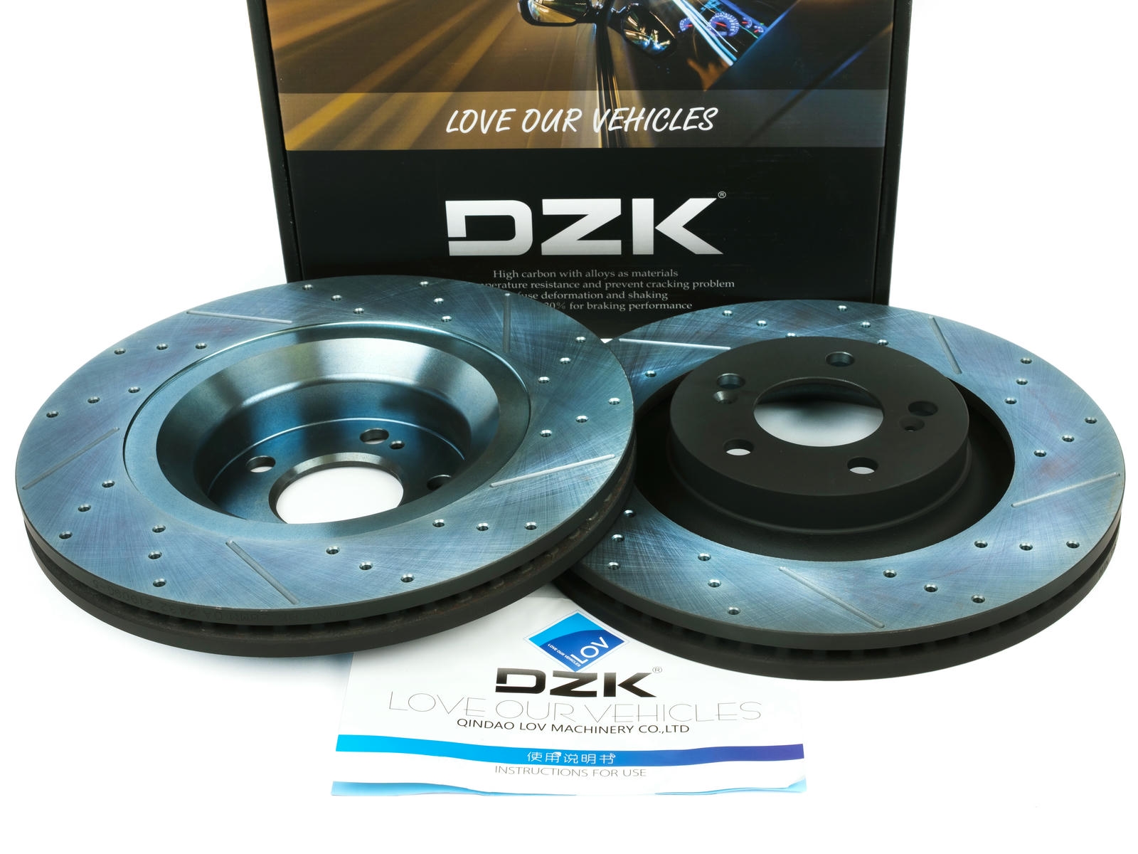 Передние тормозные диски DZK для EXEED RX GEN 1 2023-н.в. 2.0 AMT7 249 FWD