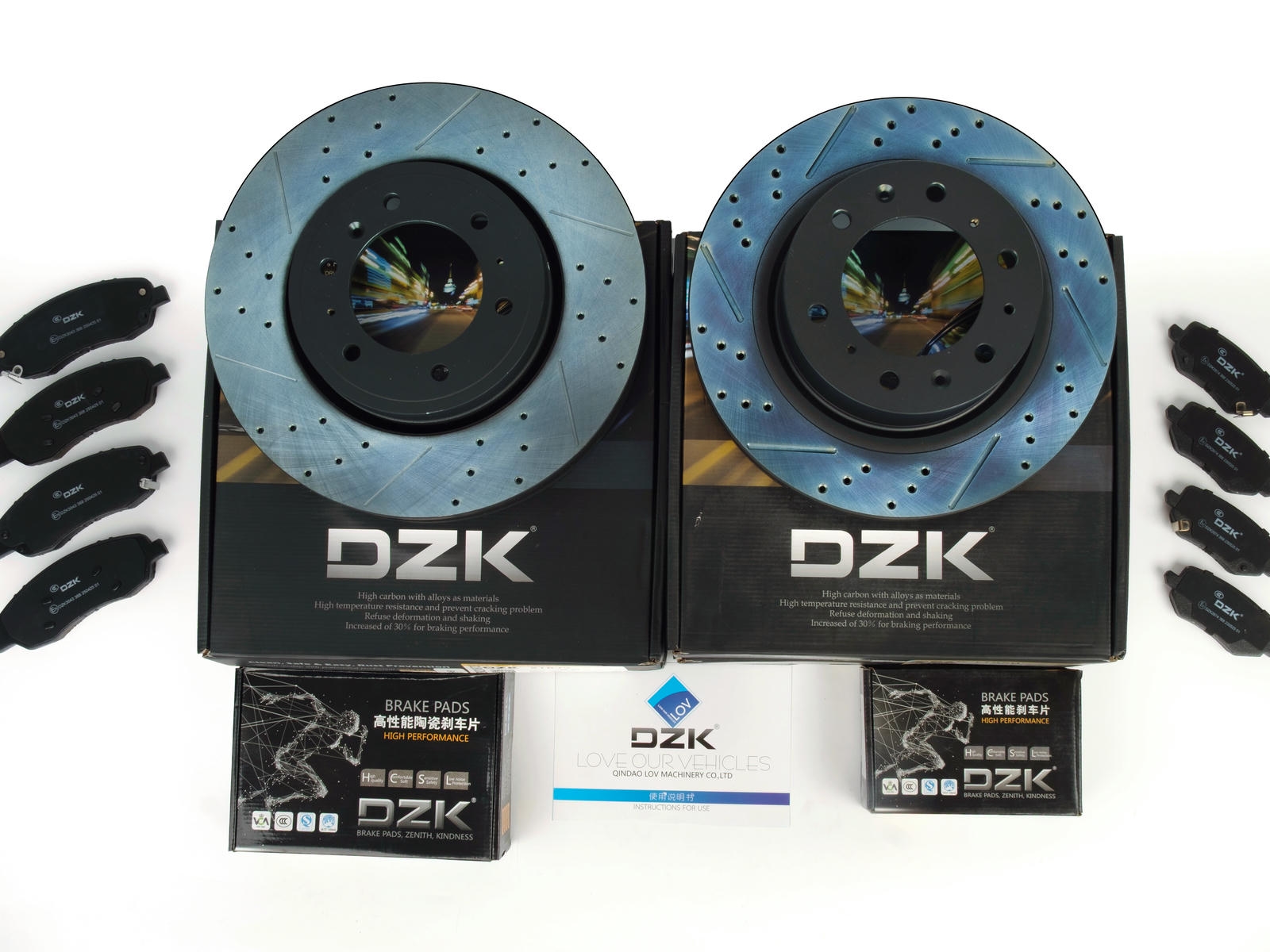 Комплект передних и задних тормозных дисков и колодок DZK для TANK 500 GEN 1 2021-н.в. 3.0 AT9 299 AWD