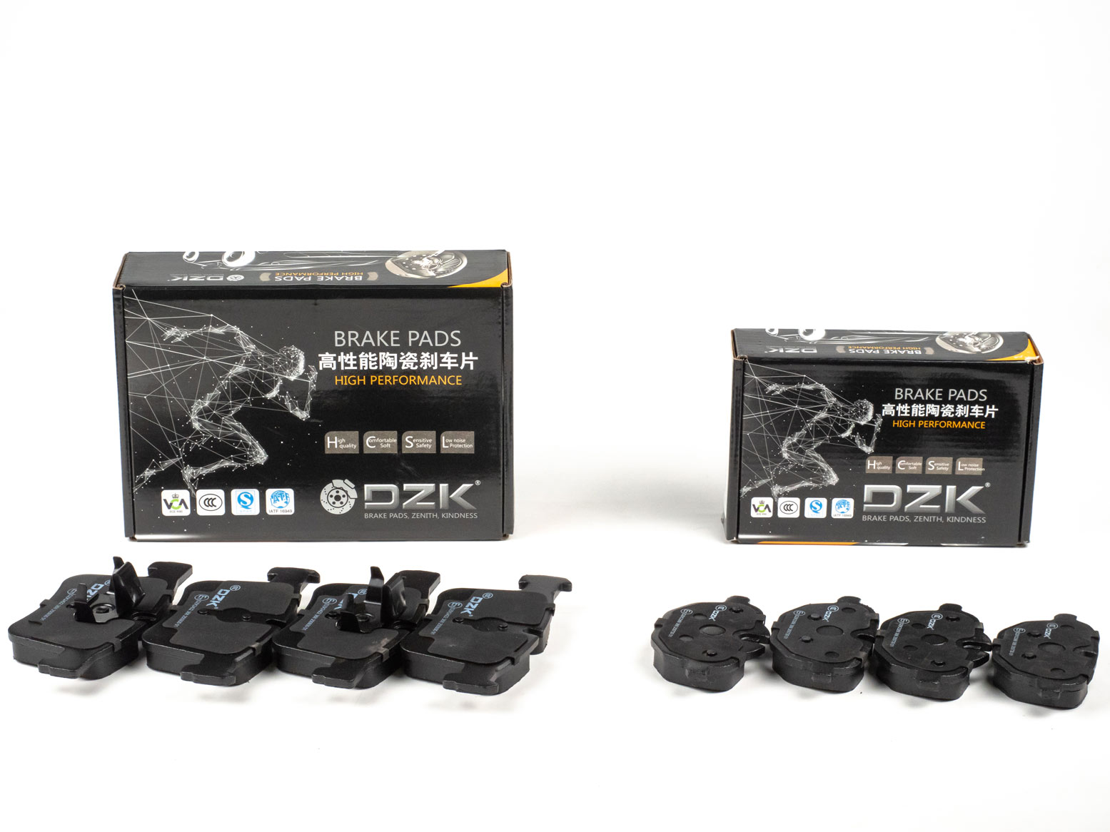 Комплект передних и задних тормозных колодок DZK для BMW X3 (F25) 2010 - 2017