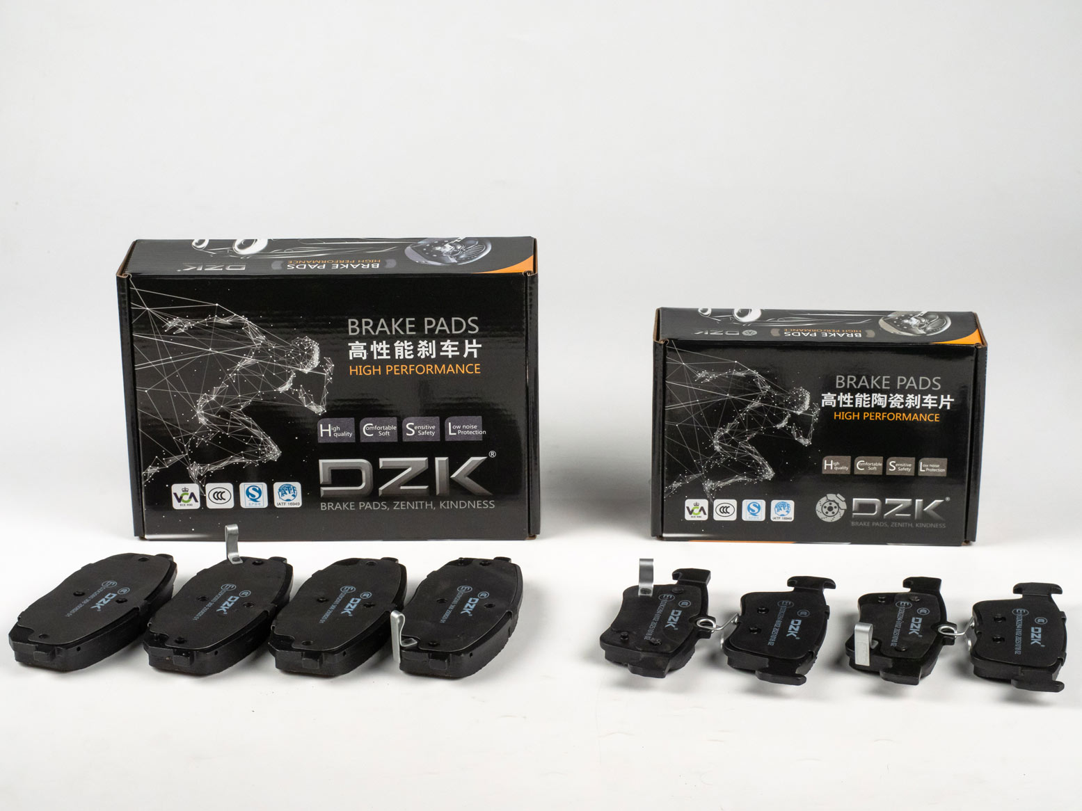Комплект передних и задних тормозных колодок DZK для Changan EADOplus GEN 1 2020 - н.в. 1.4 АМТ7 160 FWD