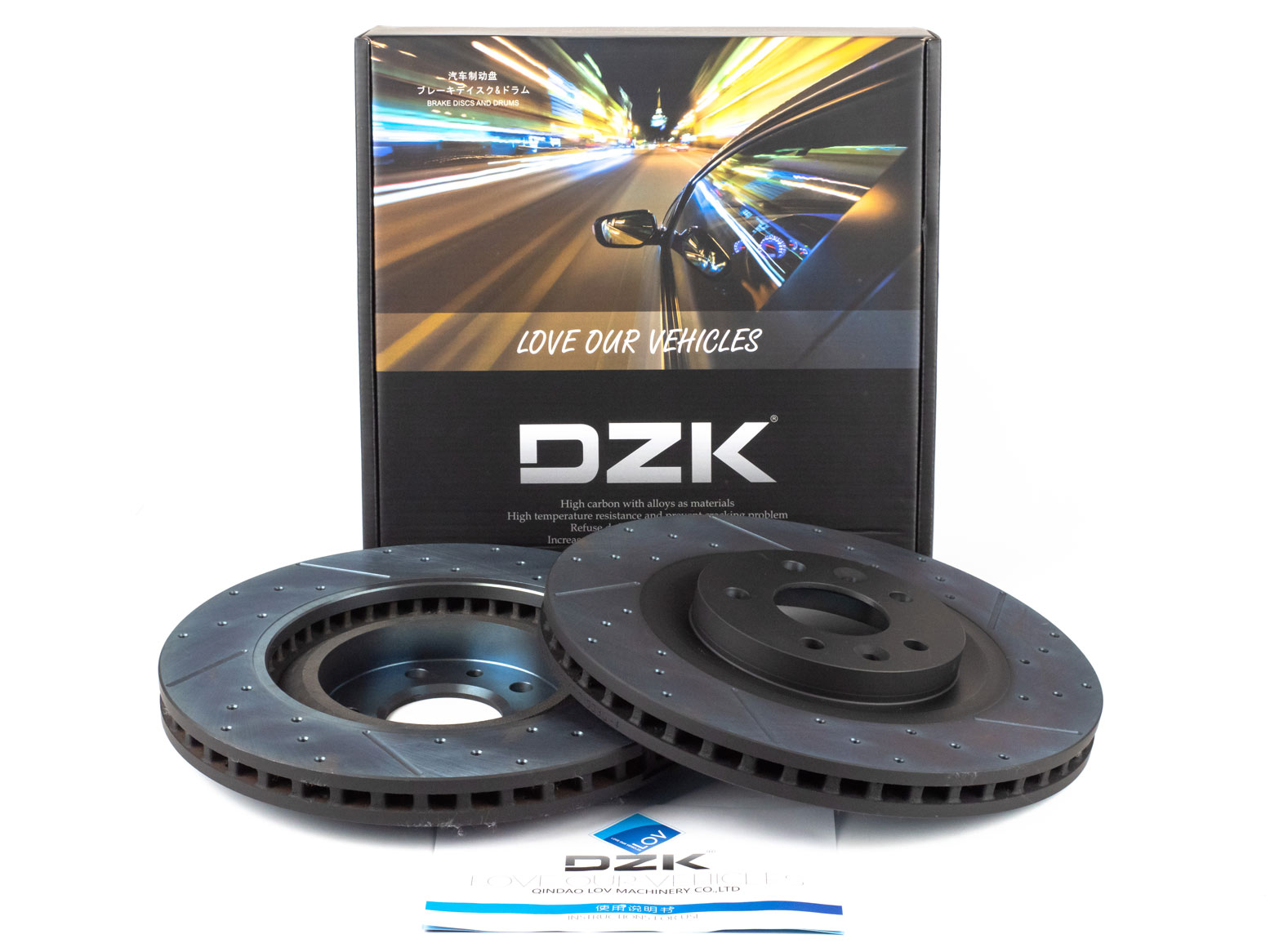 Передние тормозные диски DZK для EXEED TXL GEN 1 REST 1 2021-н.в. 2.0 AMT7 197 AWD