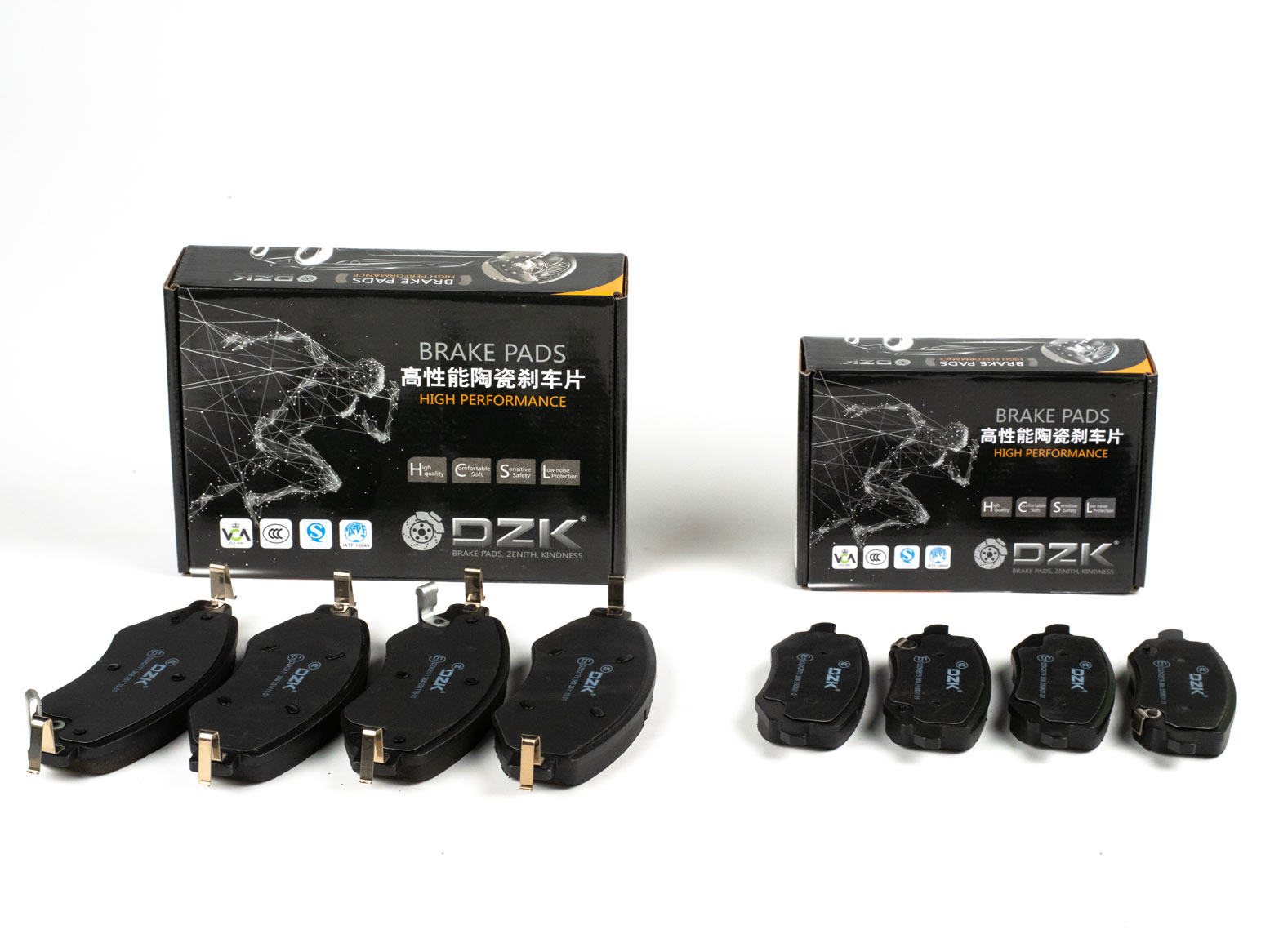 Комплект передних и задних тормозных колодок DZK для HAVAL H9 GEN 2 2017-2024 2.0 AT8 218 AWD