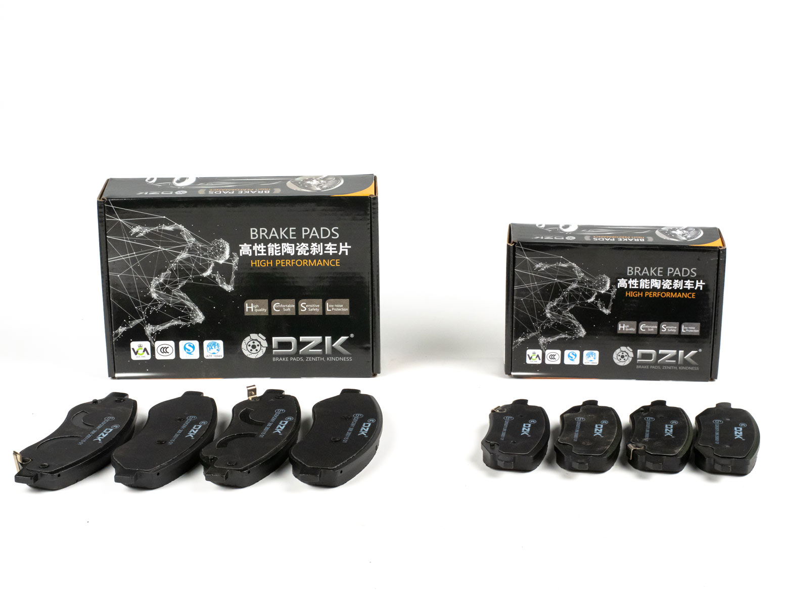 Комплект передних и задних тормозных колодок DZK для HAVAL H5 GEN 2 2023-н.в. 2.0T AT8 200 AWD
