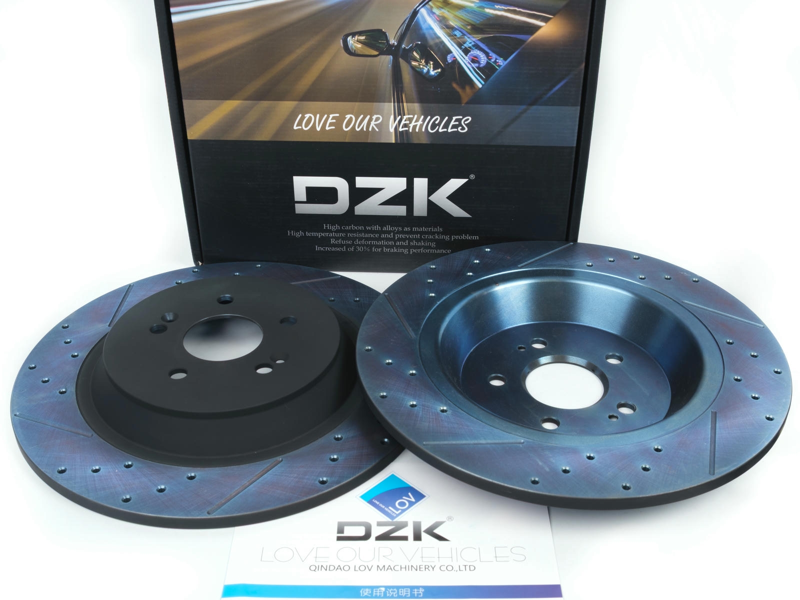 Передние тормозные диски DZK для JETOUR DASHING GEN 1 2022-н.в. 1.6 АМТ7 190 FWD