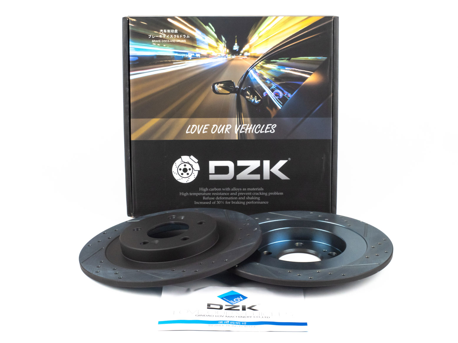 Задние тормозные диски DZK для Chery Arizzo 8 GEN 1 2022-н.в. 1.6 AMT7 186 FWD
