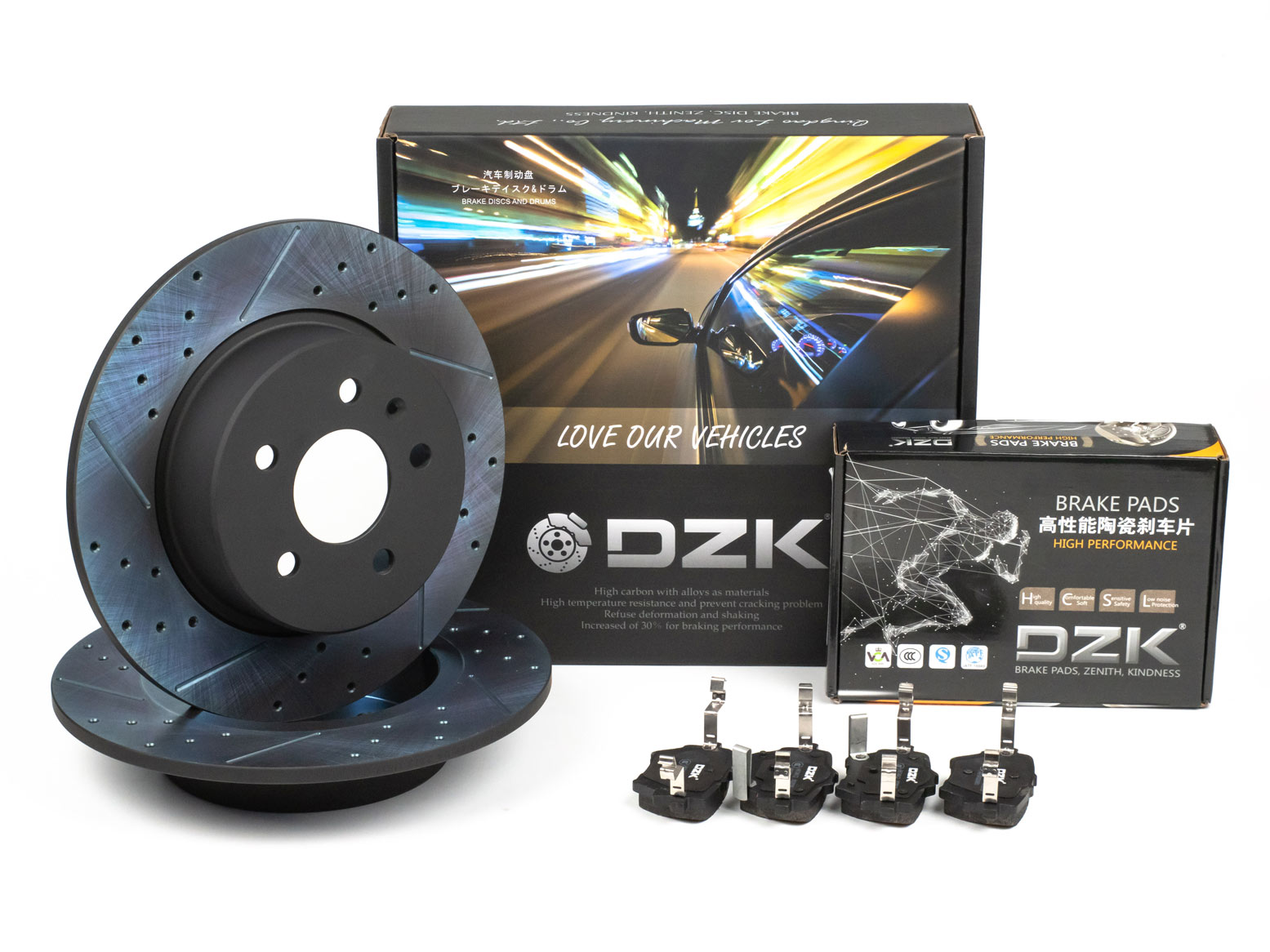 Комплект задних тормозных дисков и колодок DZK для GAC GS5 GEN 1 2020-2024 AMT 137 FWD
