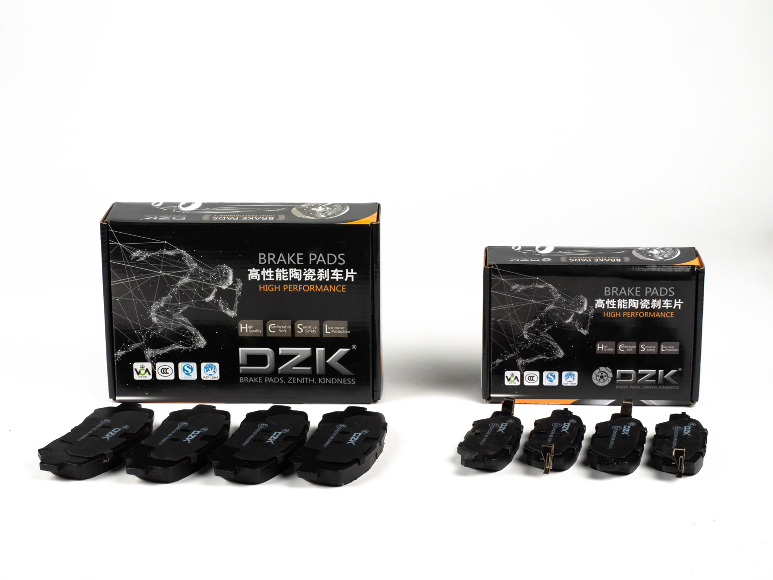 Комплект передних и задних тормозных колодок DZK для Mazda CX-5 GEN 2 2016 - 2026 2.0