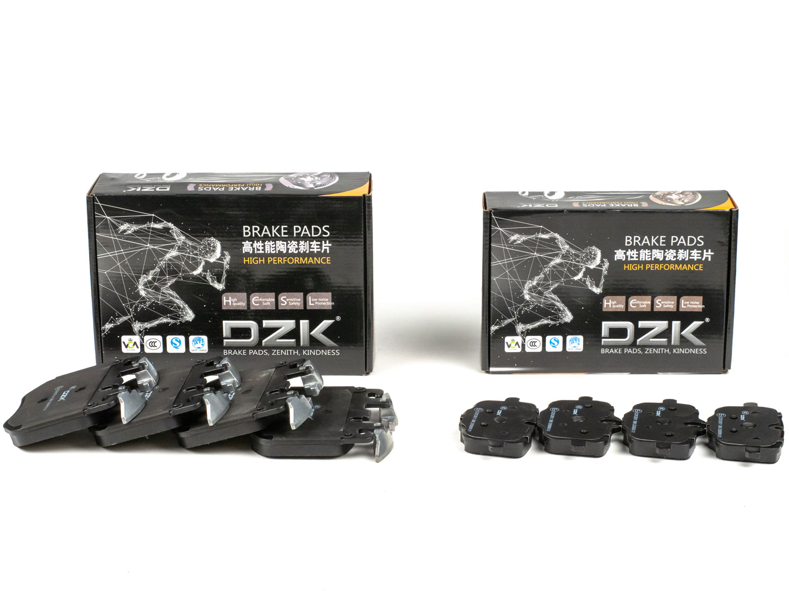 Комплект передних и задних тормозных колодок DZK для BMW 5 (G30/F90) 2017 - 2024