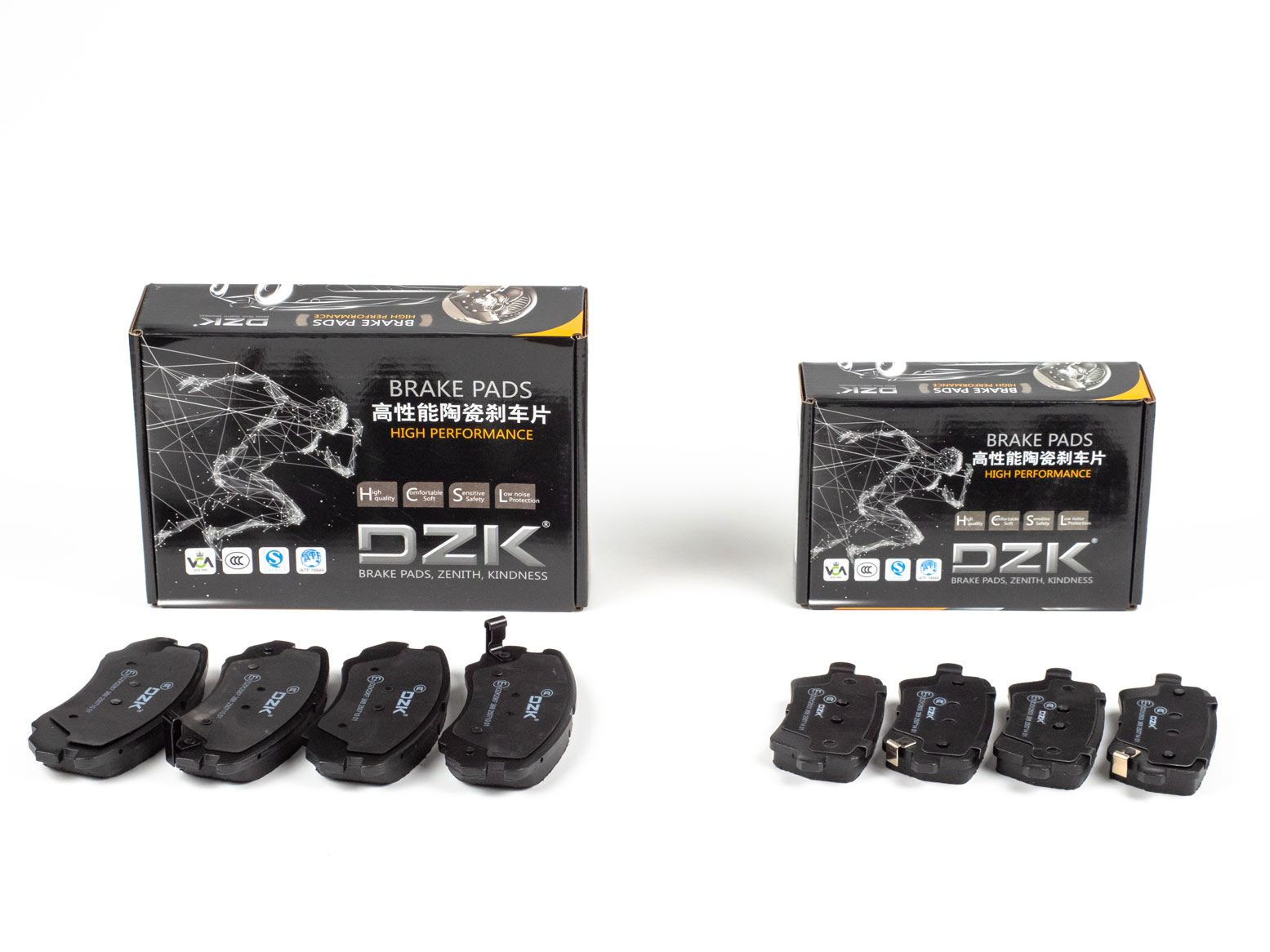 Комплект передних и задних тормозных колодок DZK для CHERY TIGGO 7 PRO MAX T15 6GN