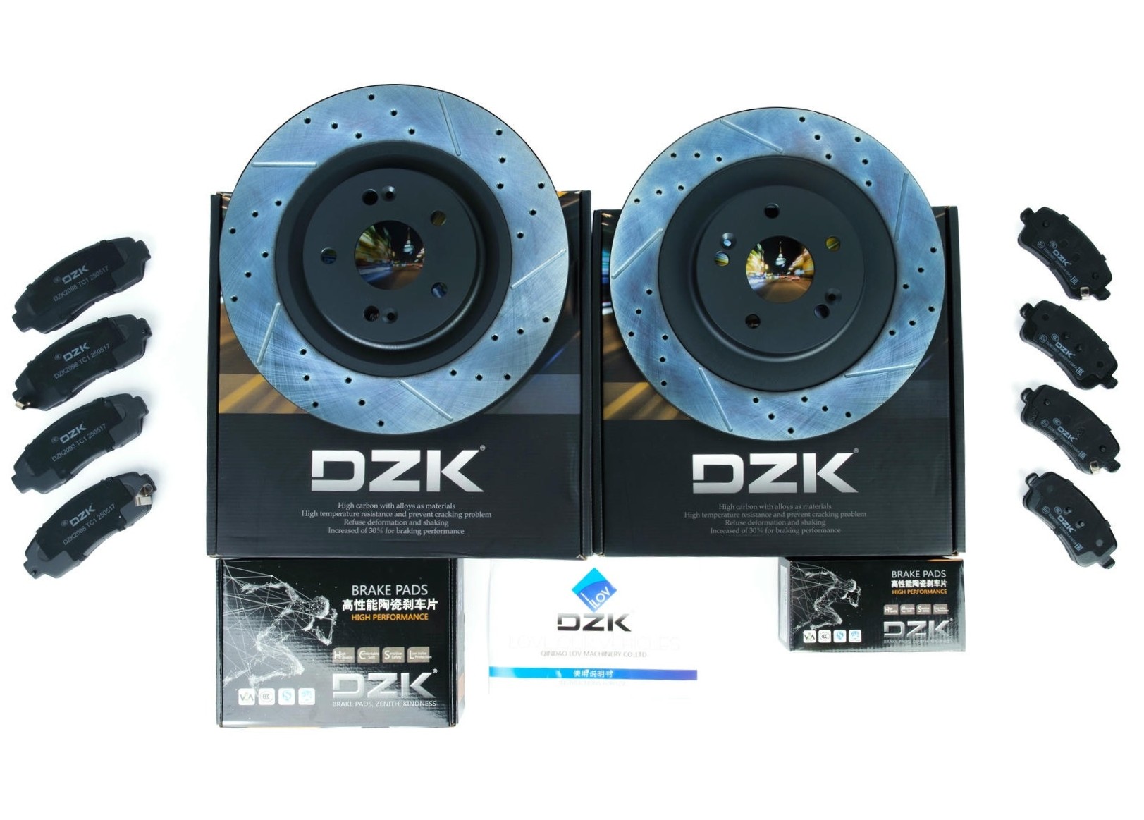 Комплект тормозных дисков и колодок для CHERY TIGGO 8 PROMAX AWD, JAECOO J7 AWD