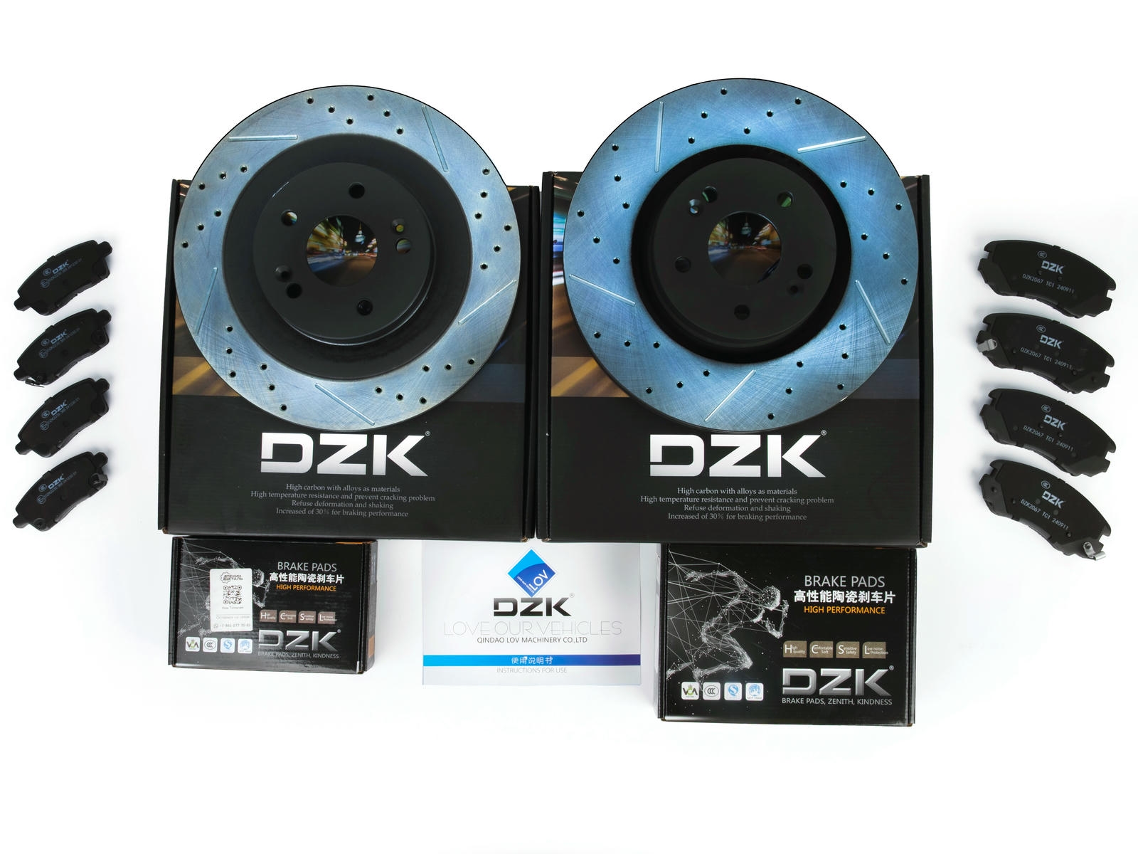 Комплект передних и задних дисков и колодок для CHERY TIGGO 7 PRO T15 6 GN