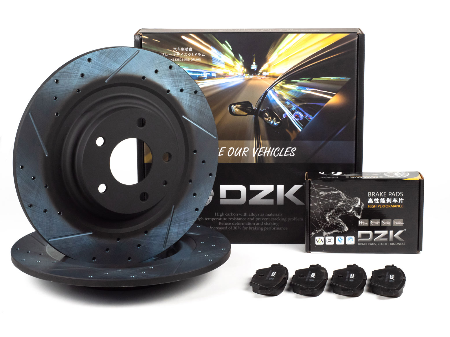 Комплект задних тормозных дисков и колодок DZK для Mazda CX-5 GEN 2 2016 - 2026 2.5