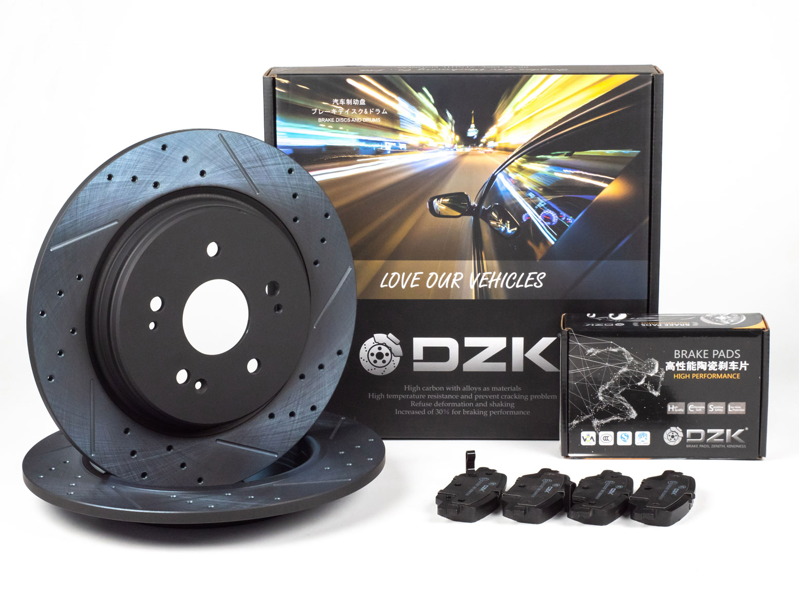 Комплект задних тормозных дисков и колодок DZK для HONDA CR-V GEN 5 2016 - 2023