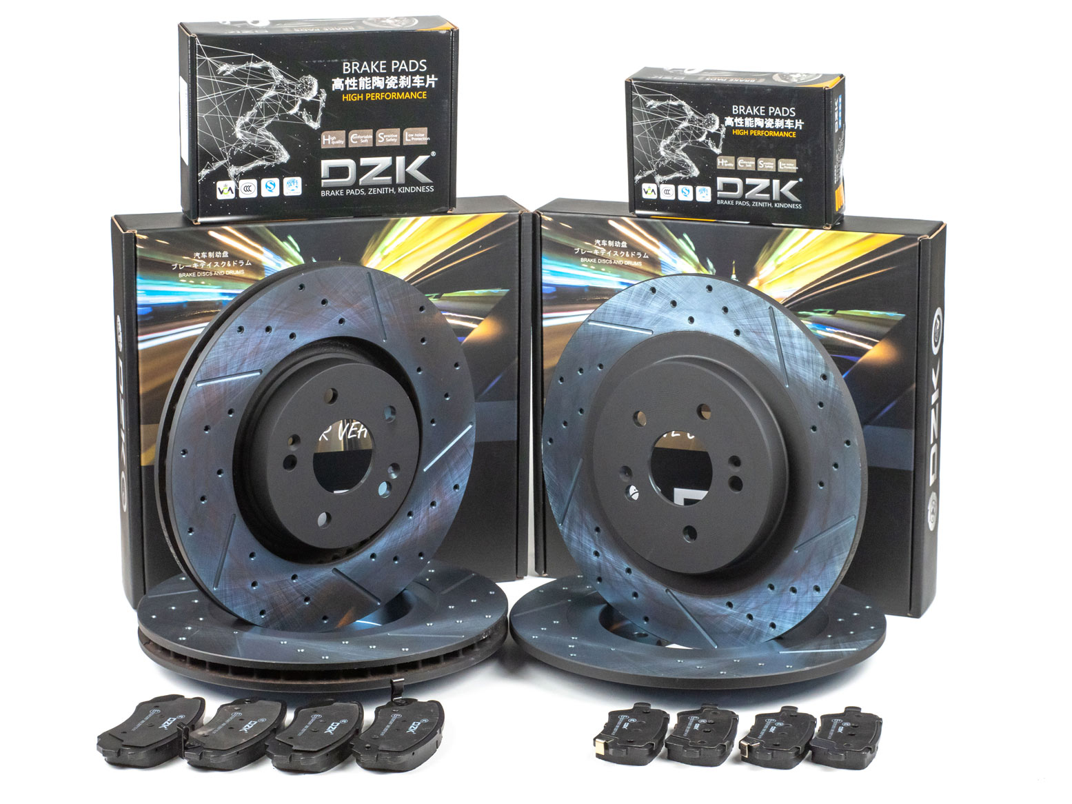 Комплект передних и задних дисков и колодок для CHERY TIGGO 7 PRO MAX T15 6GN