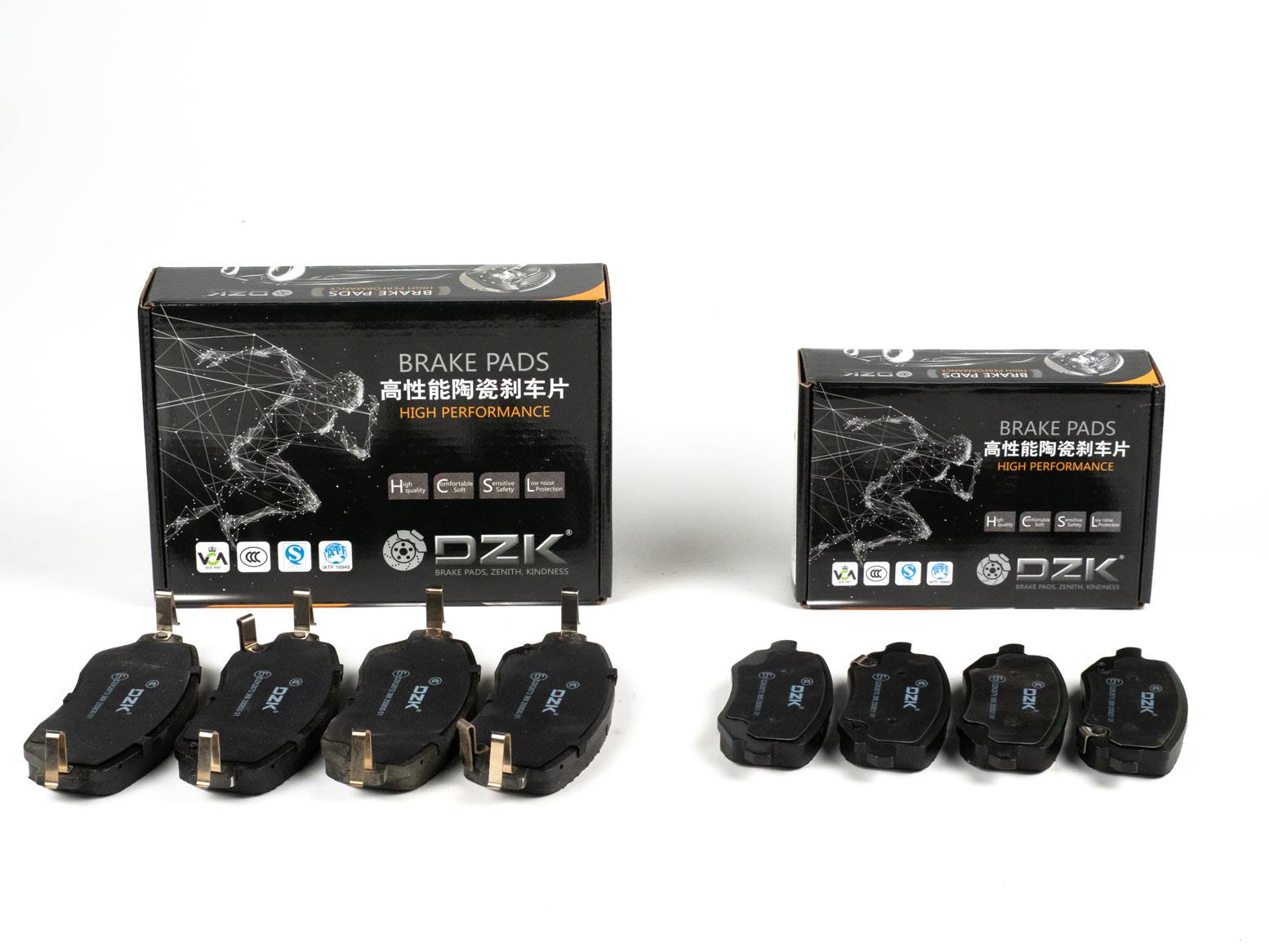 Комплект передних и задних тормозных колодок DZK для GWM POER GEN 1 2019 -н.в. 2.0 AT8 218 4WD