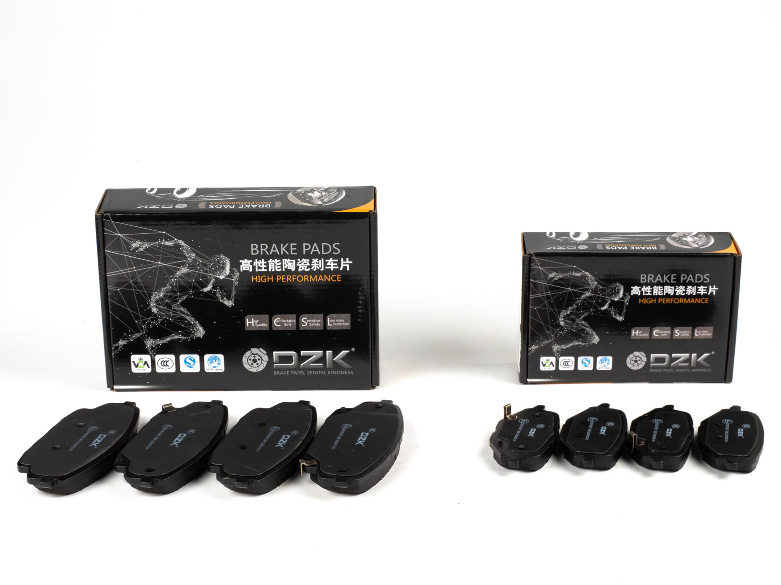 Комплект передних и задних тормозных колодок DZK для GAC GS8 GEN 2 2021 - н.в. 2.0 AT8 231 AWD