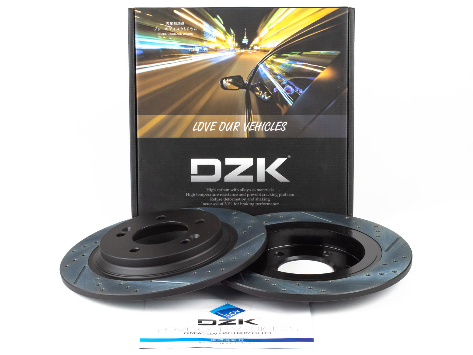 Задние тормозные диски DZK для KIA OPTIMA GEN 4 2015 - 2020 2.0 AT6 150 FWD