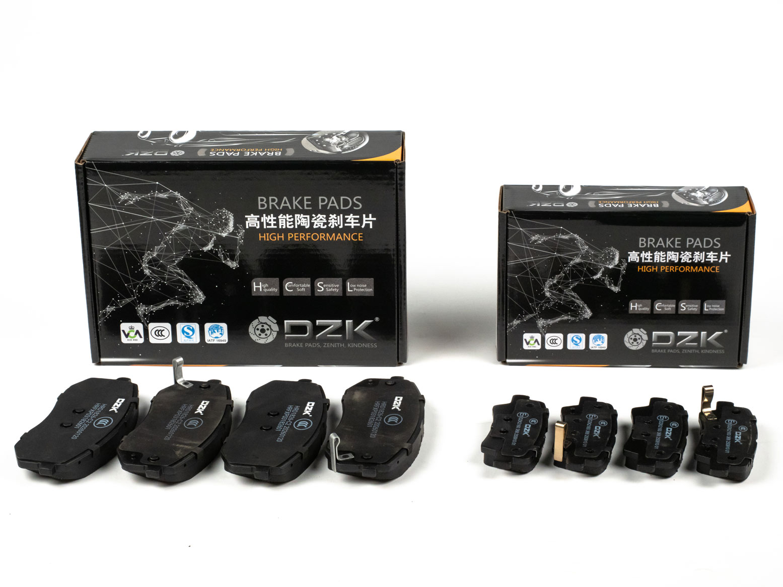 Комплект передних и задних тормозных колодок DZK для KIA OPTIMA GEN 4 2015 - 2020 2.4 AT6 188 FWD