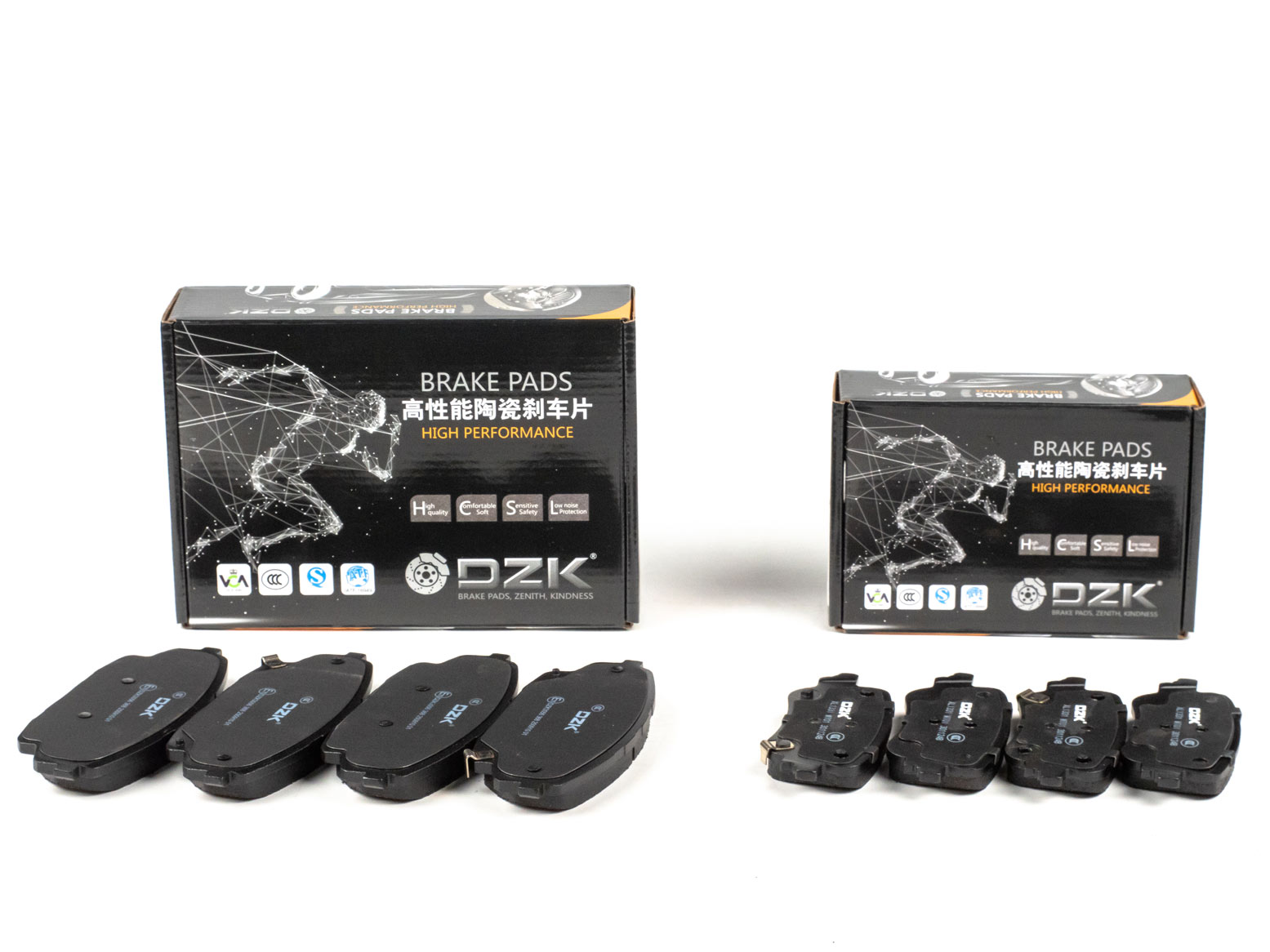 Комплект передних и задних тормозных колодок DZK для GAC M8 GEN 2 2022-2023