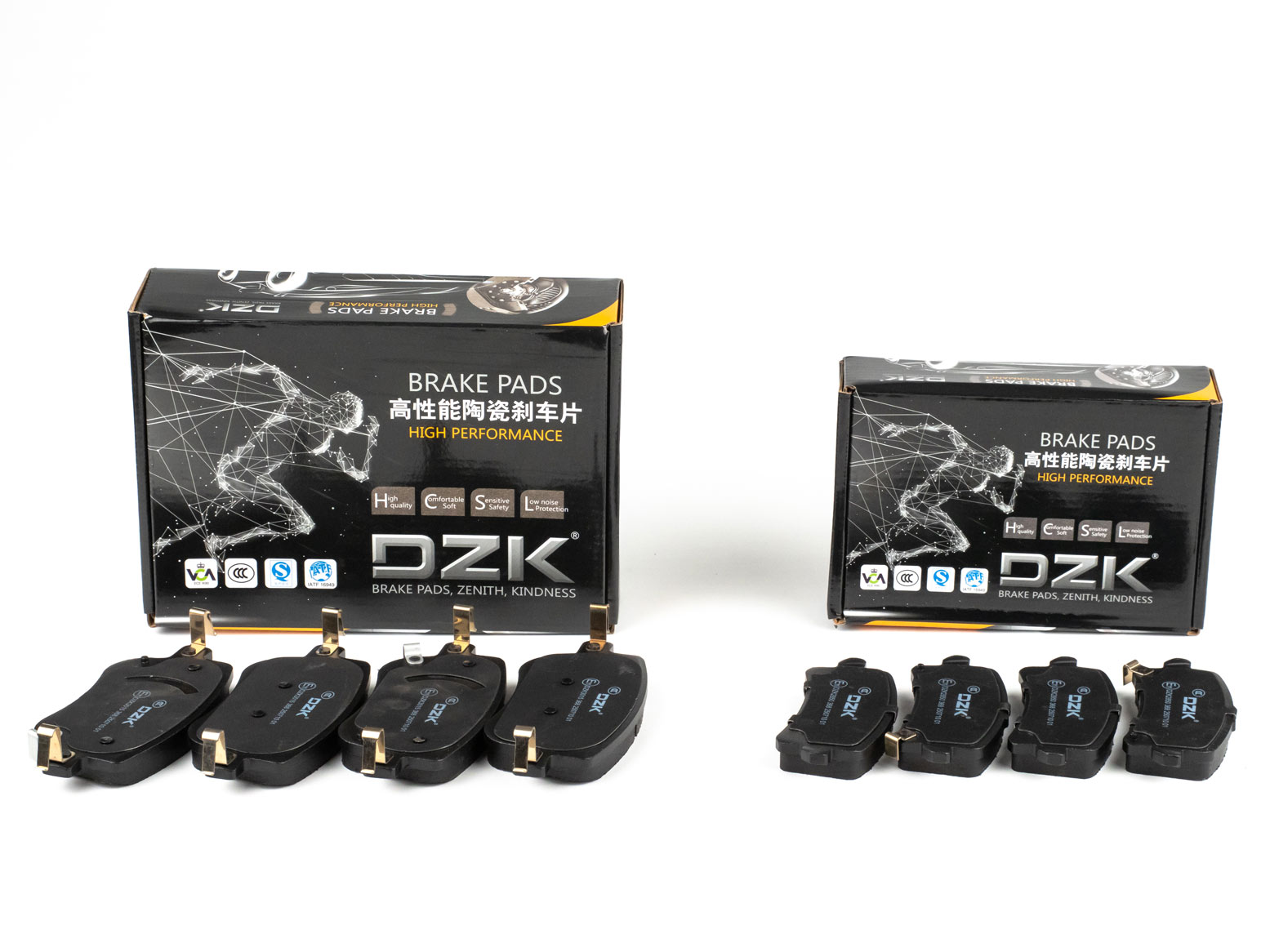 Комплект передних и задних тормозных колодок DZK для HAVAL JOLION GEN 1 2021-2024 1.5 AMT7 150 AWD